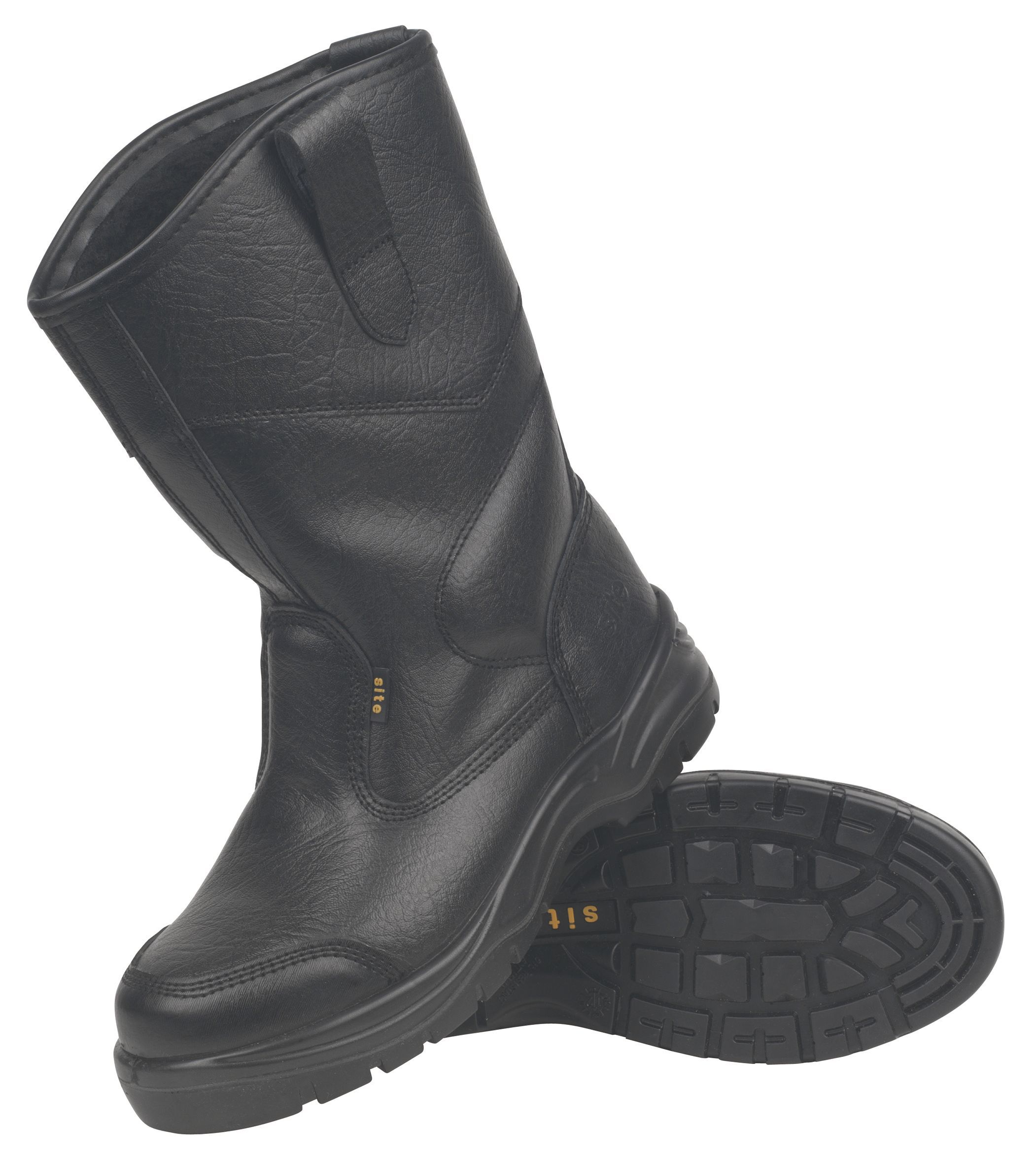 Site Gravel Black Rigger boots, Size 10