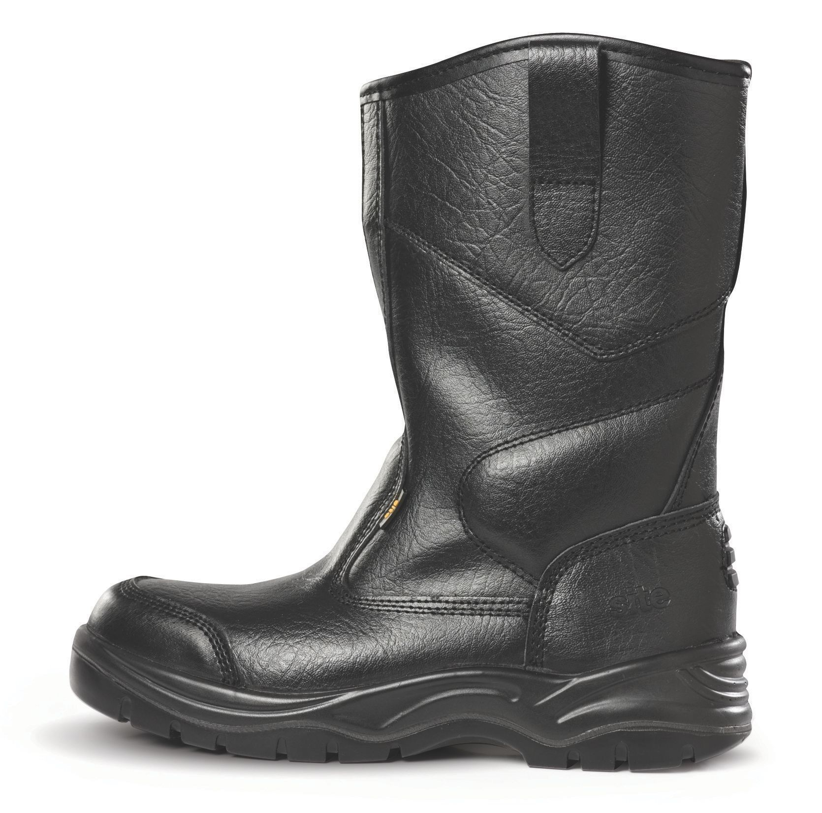 Site Gravel Black Rigger boots, Size 10