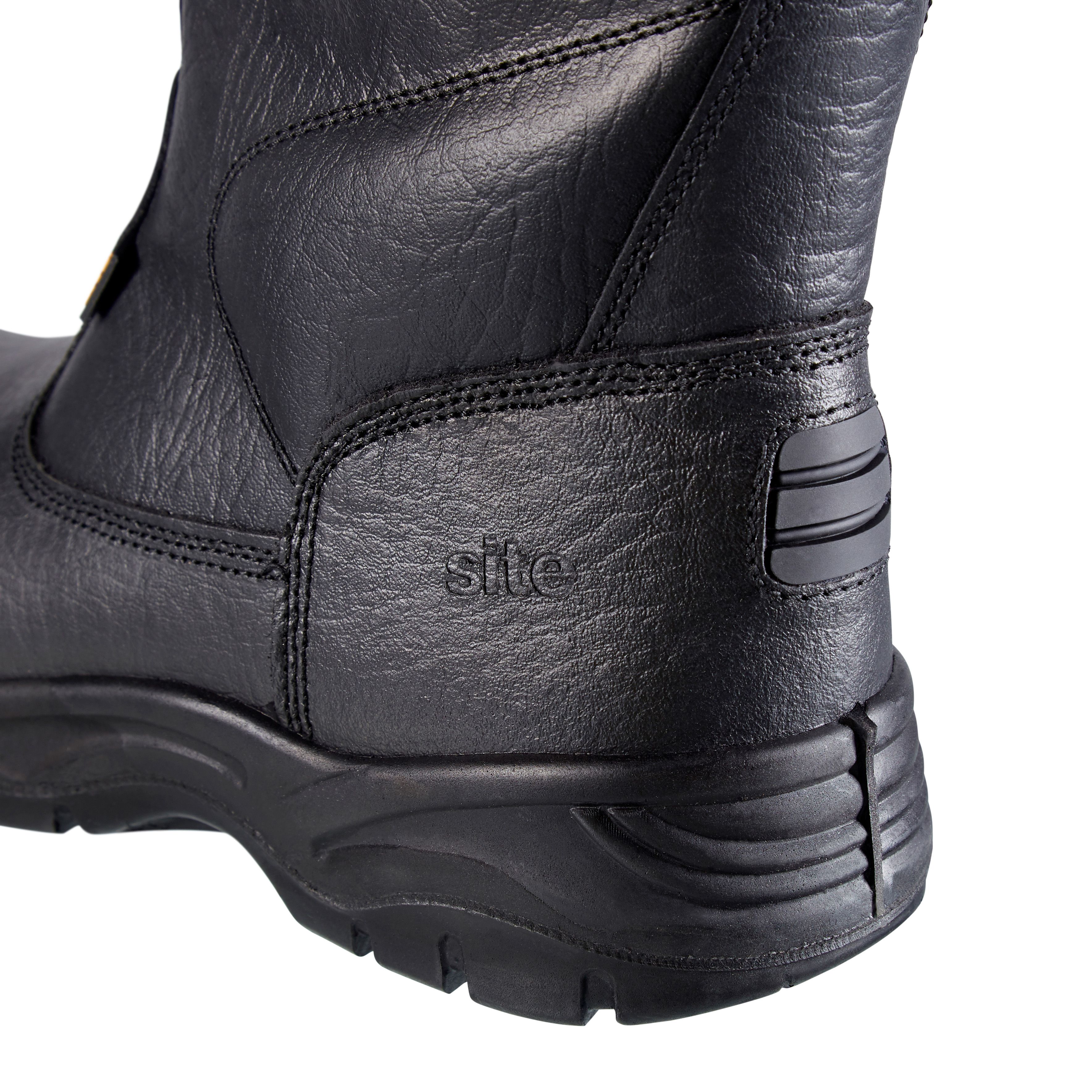 Site Gravel Black Rigger boots, Size 10