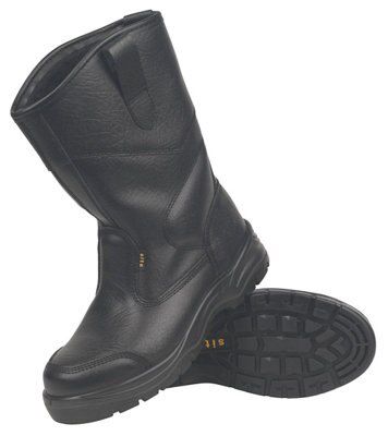 Site Gravel Black Rigger boots, Size 12