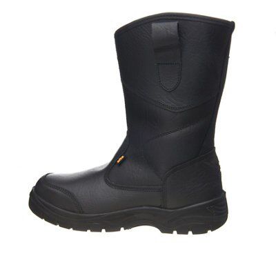 Site Gravel Black Rigger boots, Size 12