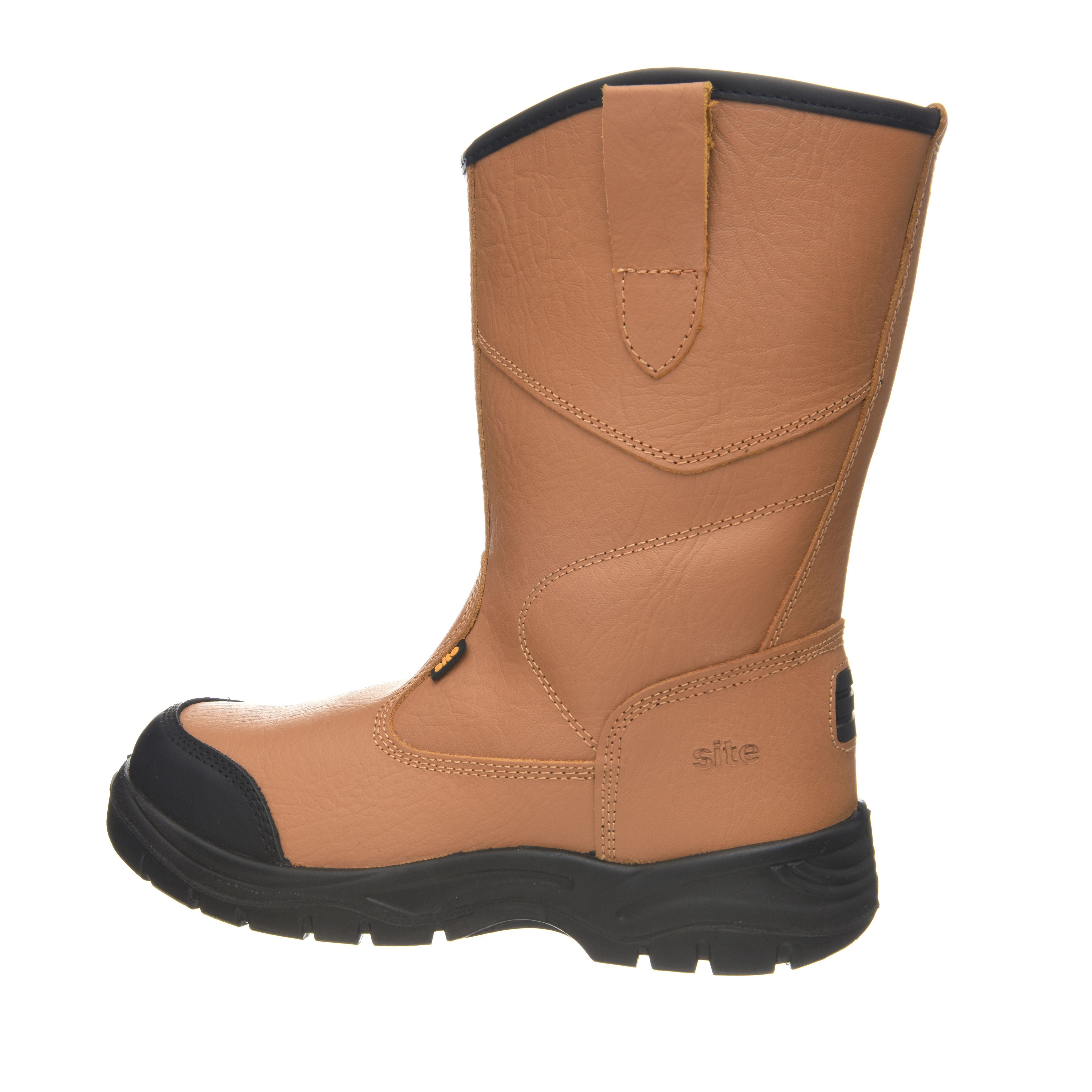 Site Gravel Tan Rigger boots, Size 10