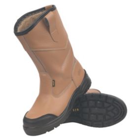 SAFETY FOOTWEAR BROWN WATER RESISTANT SHERPA RIGGER BOOT SIZES 6-12 HGSRBBS
