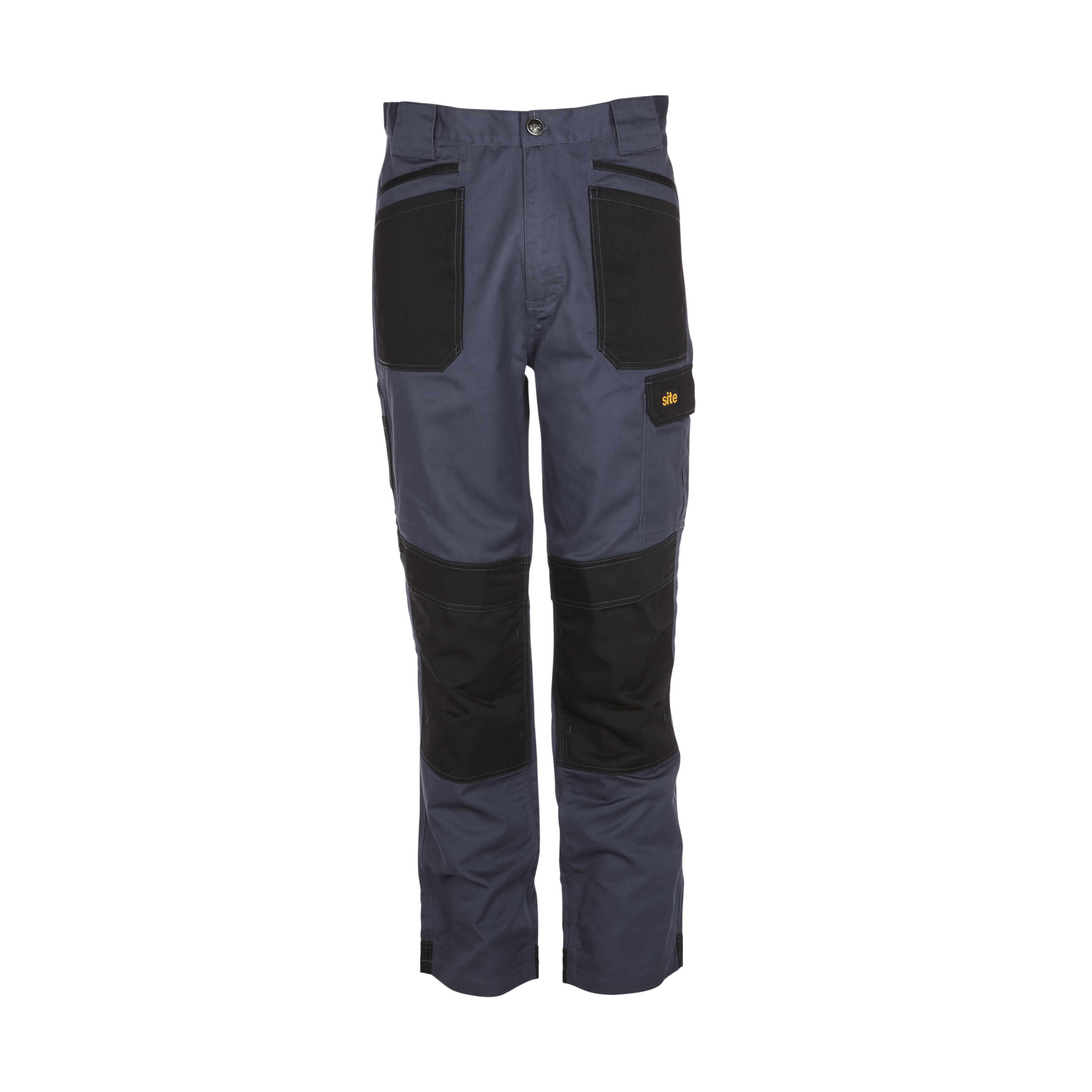 Site Harrier Black & grey Men's Trousers, W34" L32"