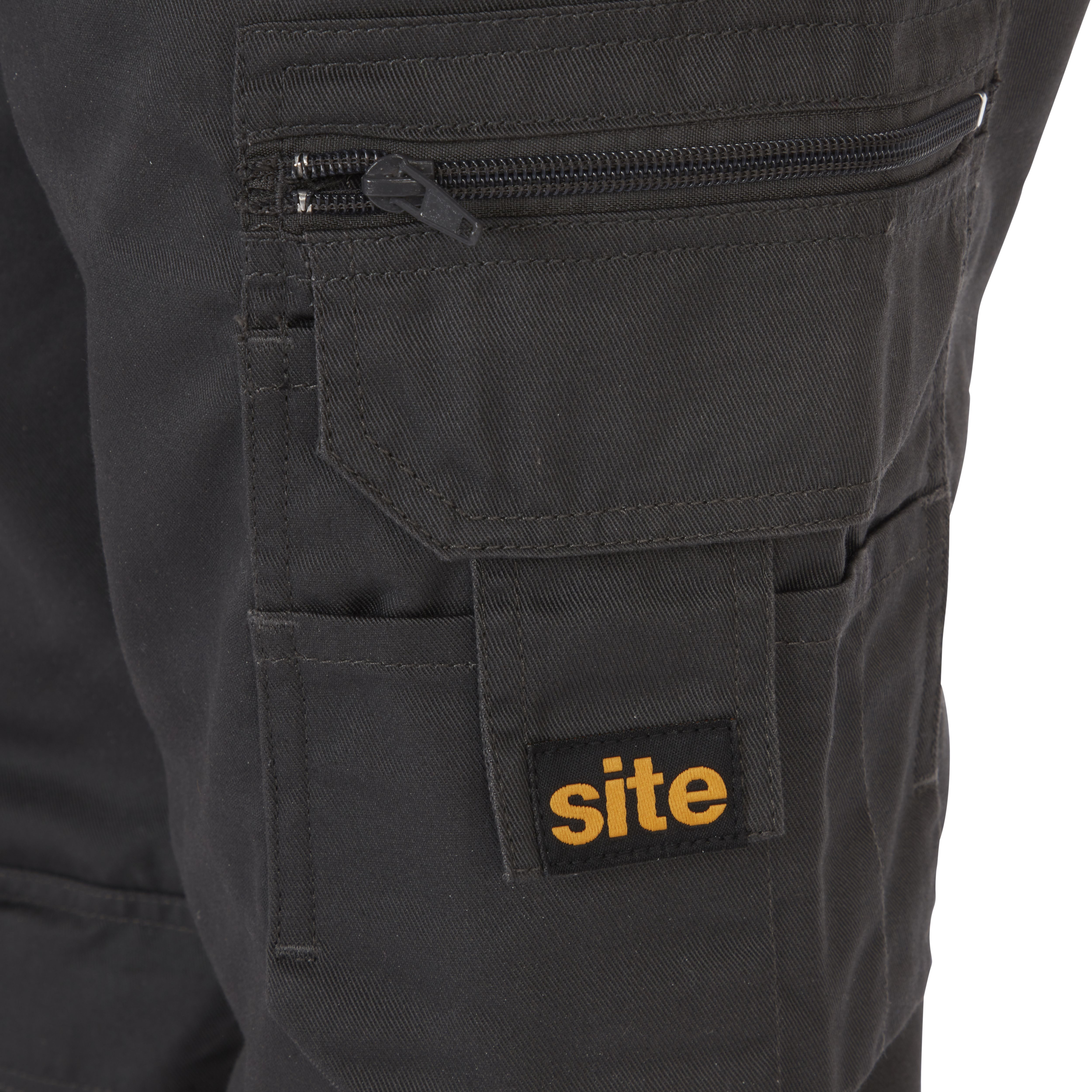 Site Jackal Black Grey Men S Trousers W32 L32 Diy At B Q