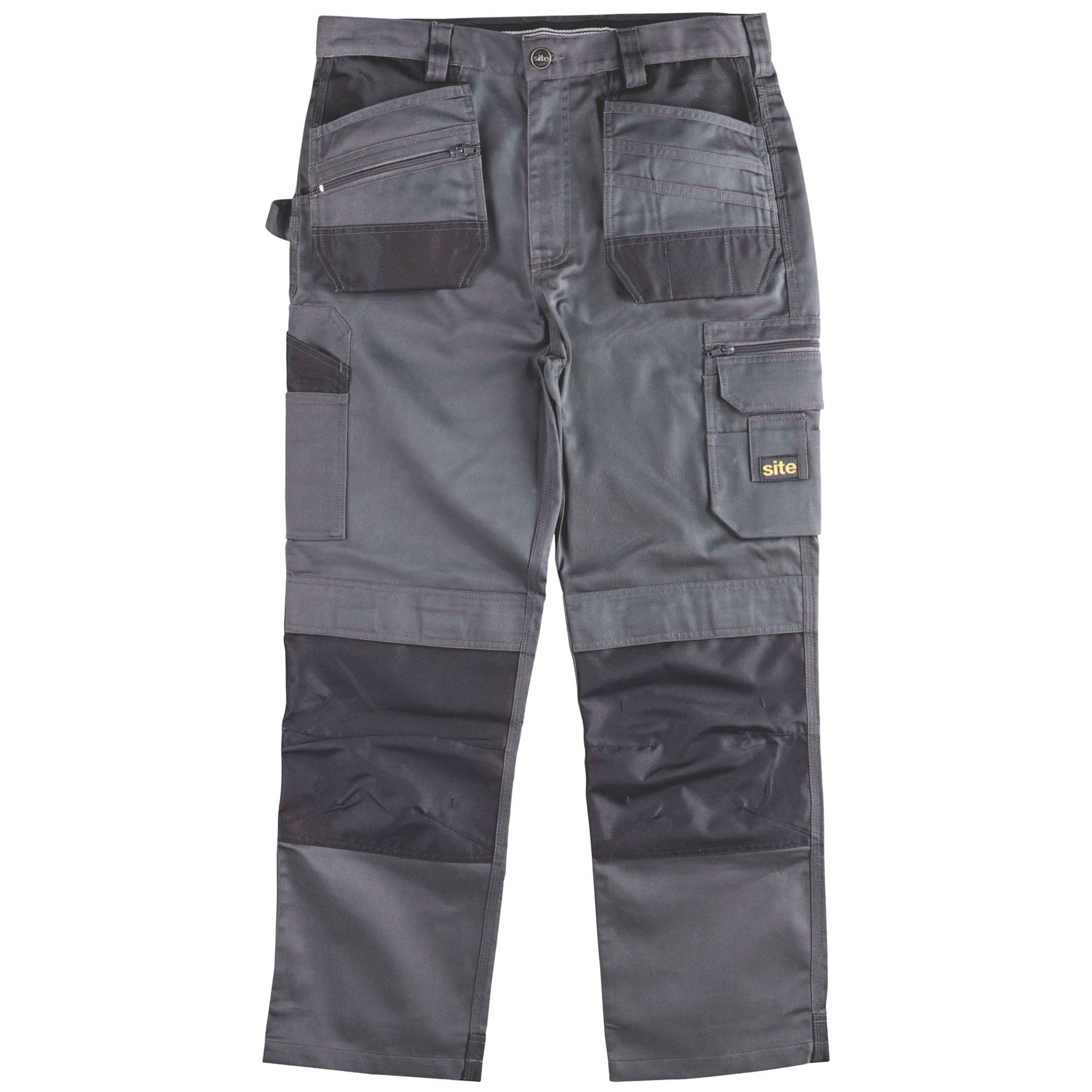 Site Jackal Grey/Black Men's Trousers, W30" L34"