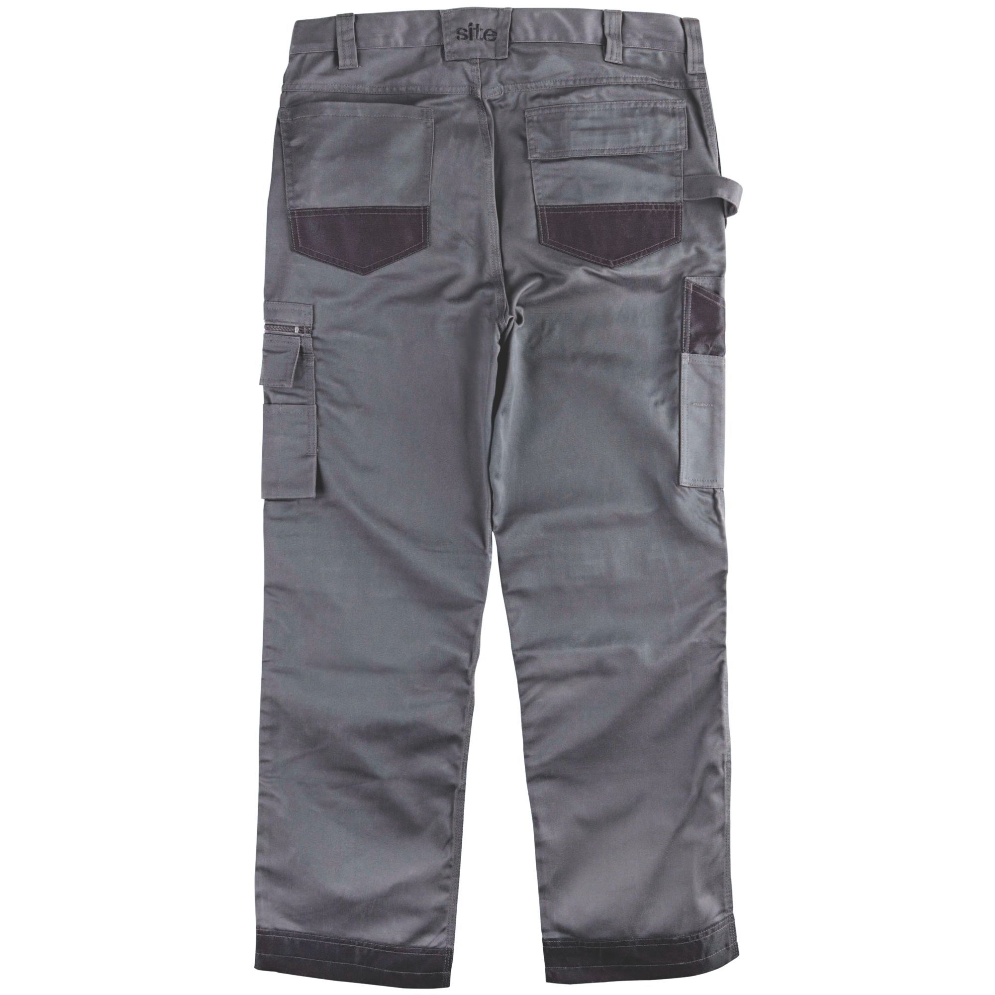 mens grey work trousers