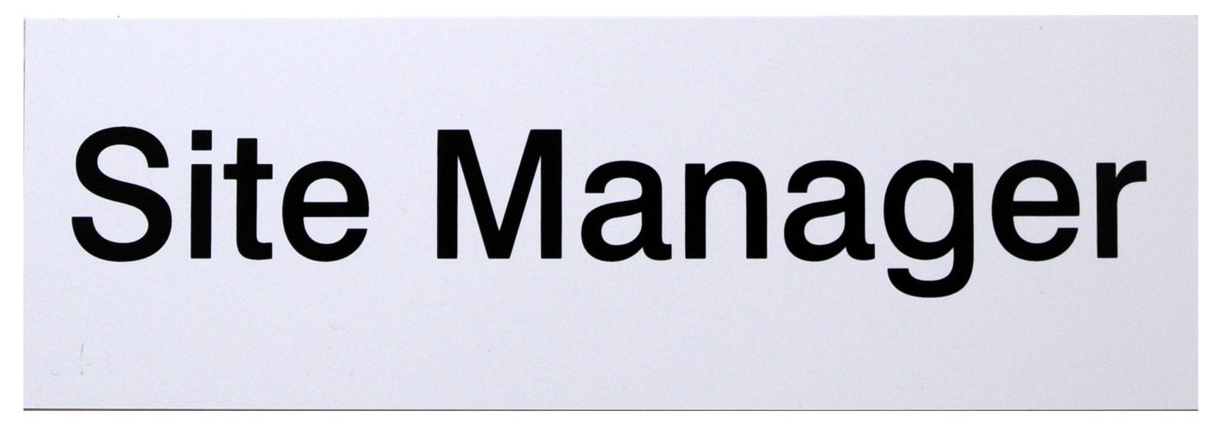 Site manager Polyvinyl chloride (PVC) Safety sign, (H)100mm (W)250mm (L ...