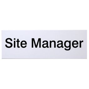 Site manager Site safety sign, (H)100mm(W)250mm
