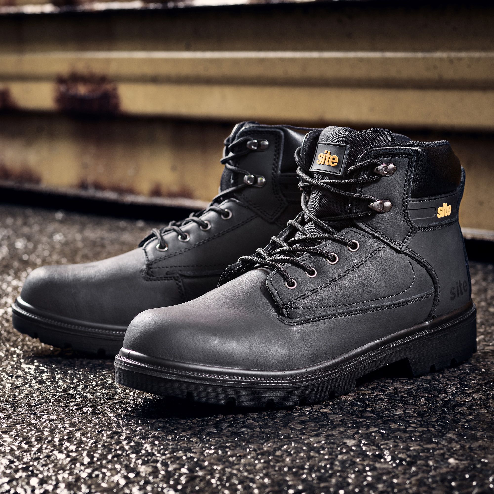 Site Marble Men's Black Safety boots, Size 8