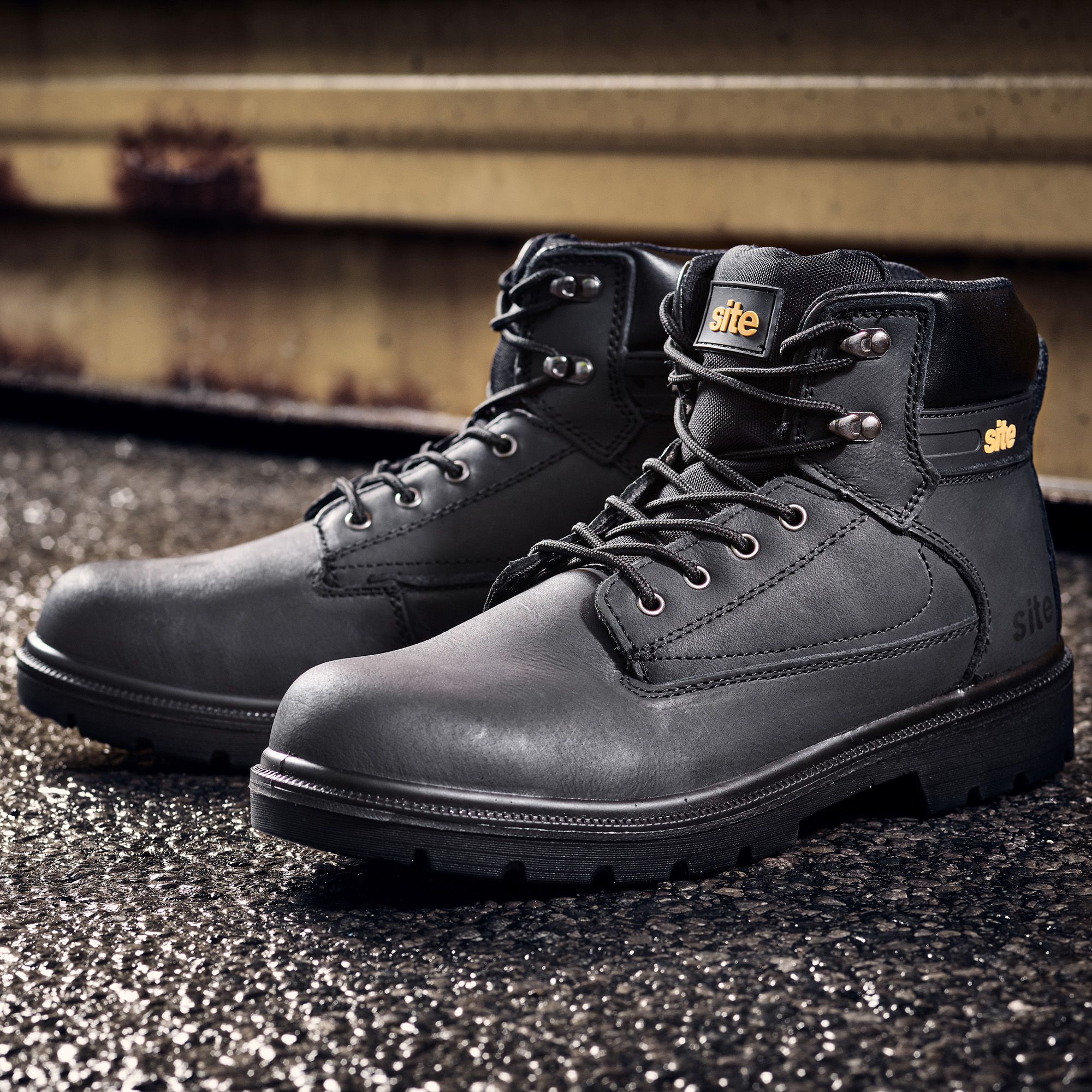 Site Marble Men's Black Safety boots, Size 8
