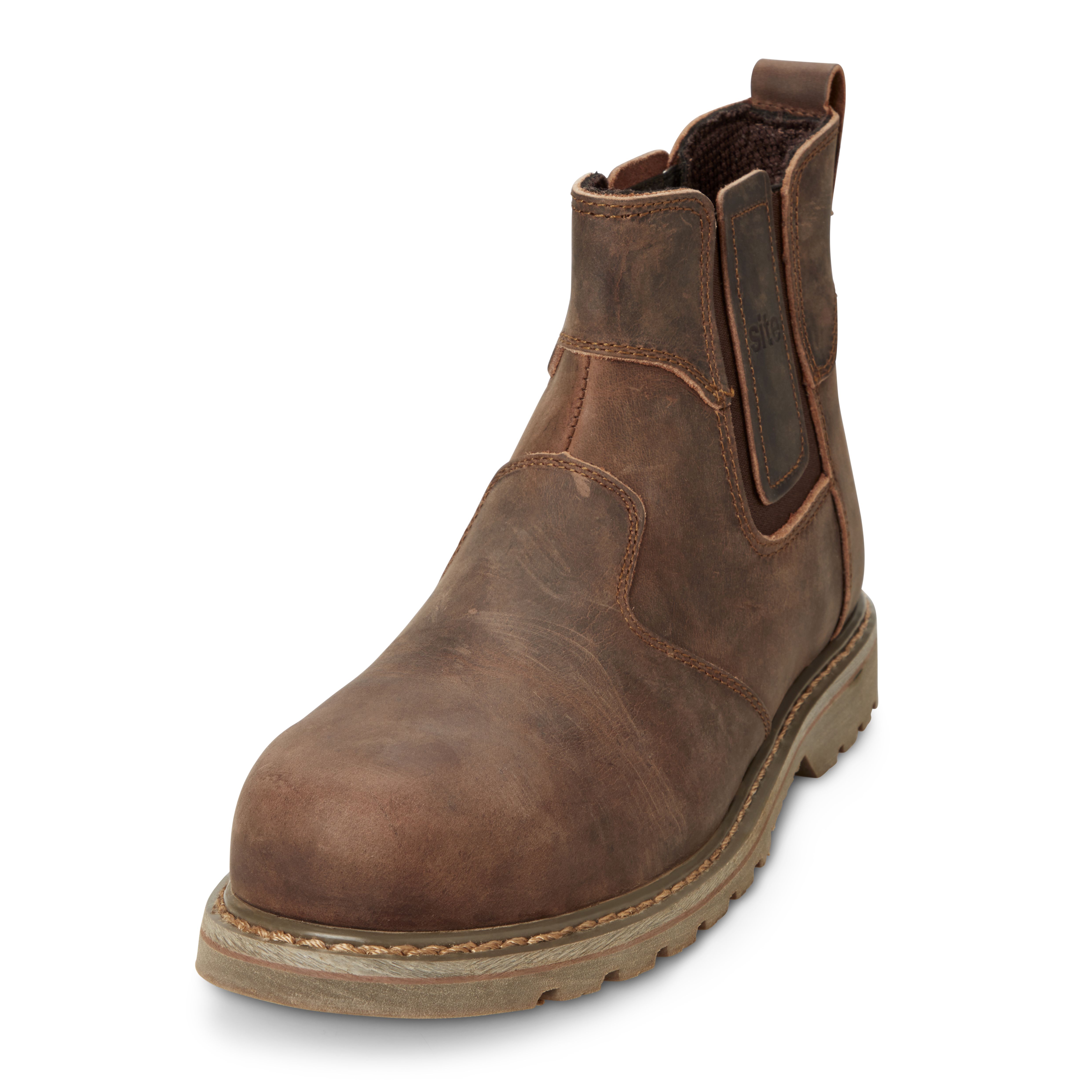 Site Mudguard Brown Dealer boots, Size 8
