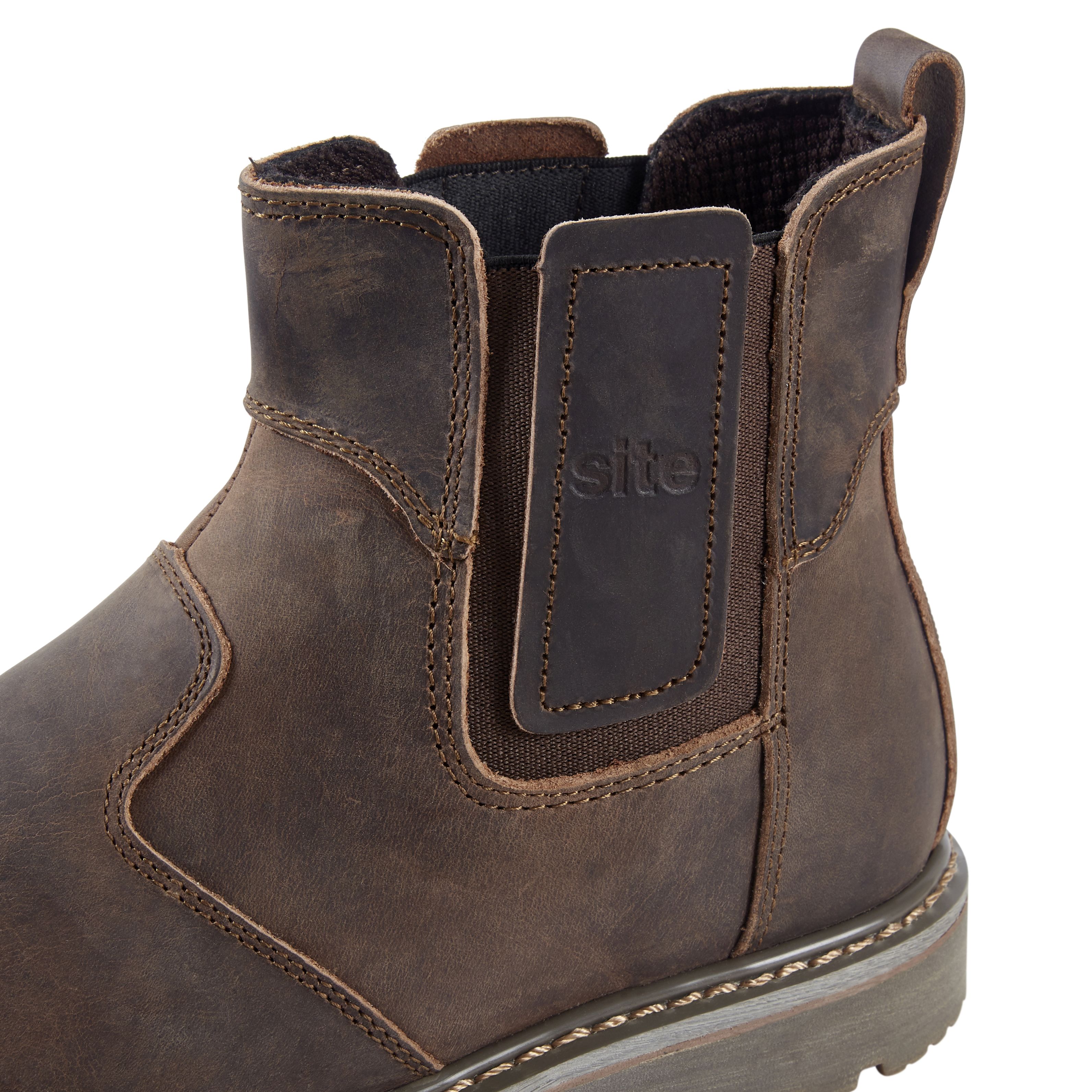 Site Mudguard Dark brown Dealer boots, Size 7
