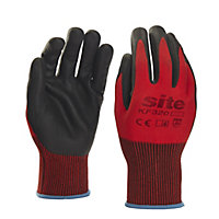 Site Nitrile Red General handling gloves, Large