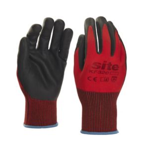 Site Nitrile Red General handling gloves, X Large