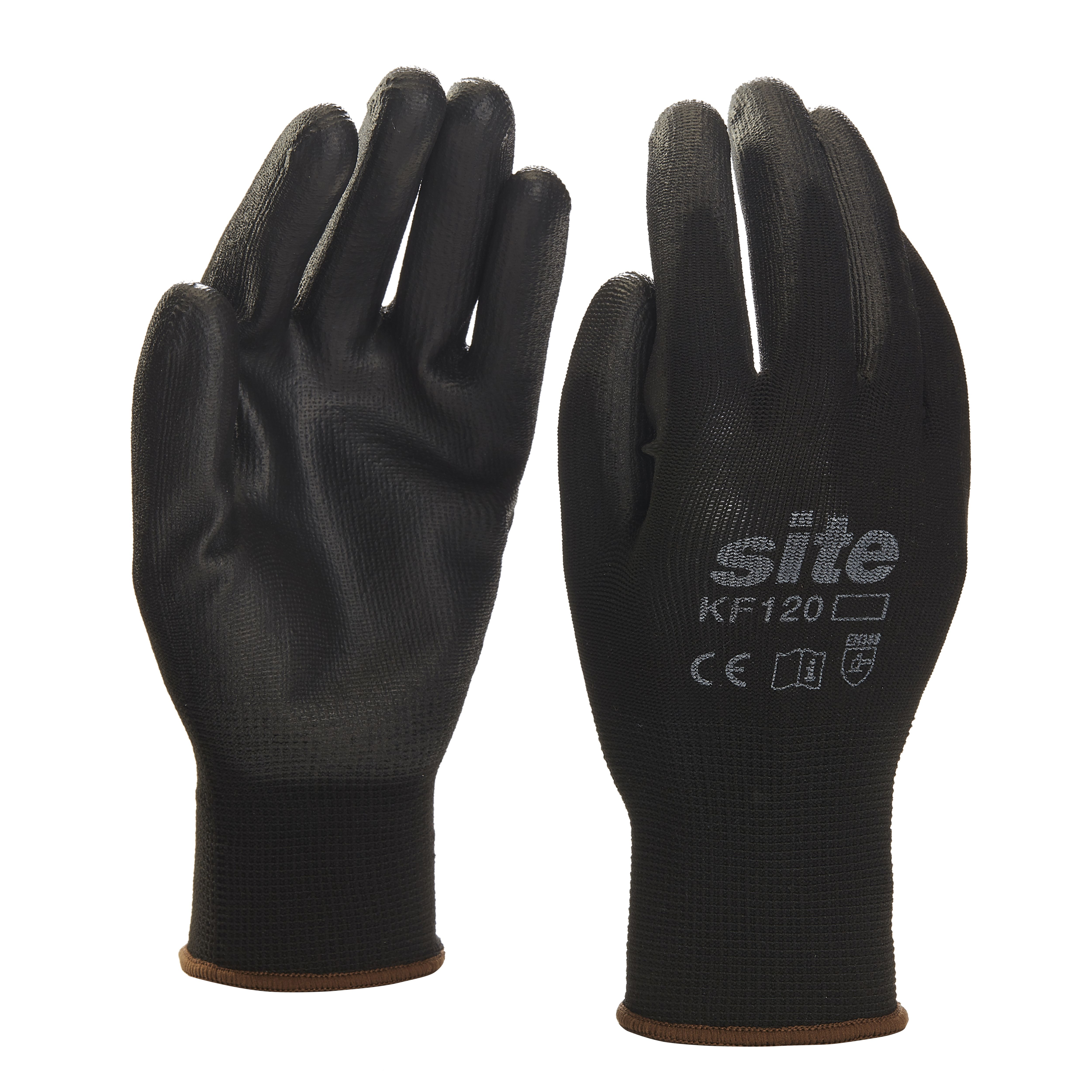 black nylon gloves