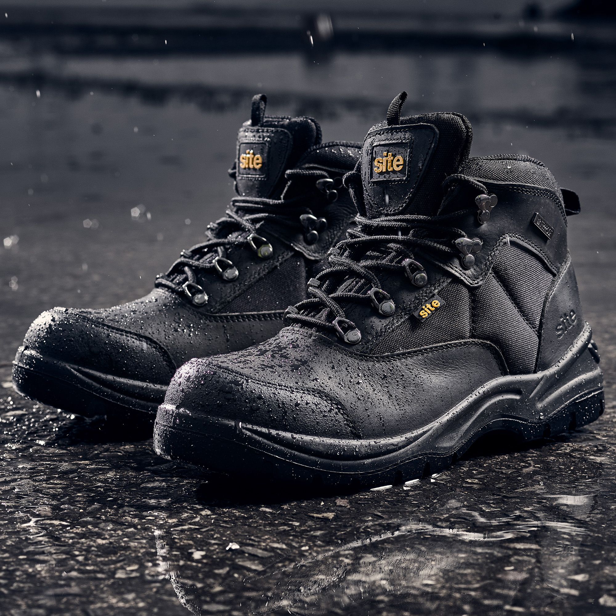 Men's black composite toe work boots sale