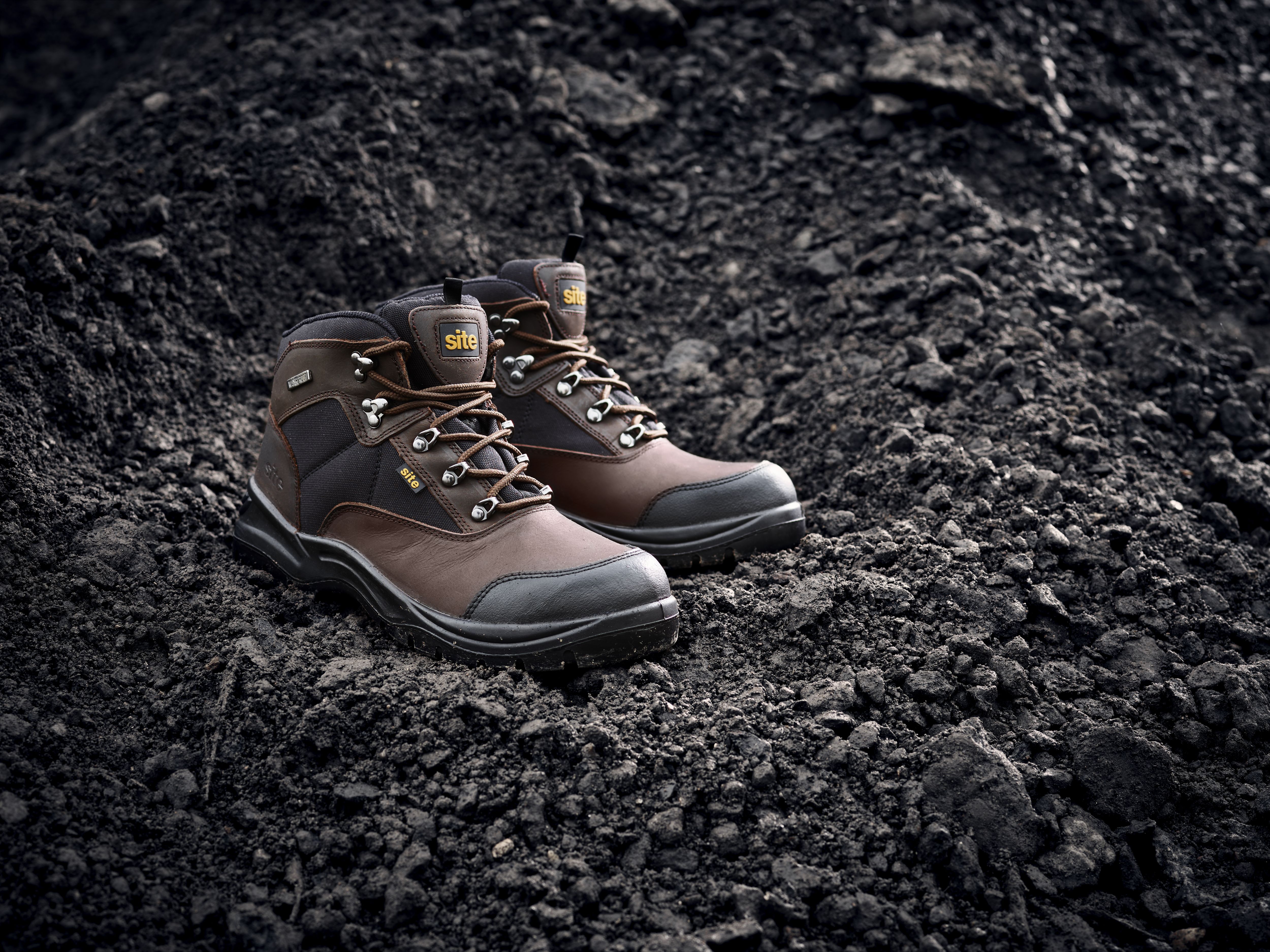 Site Onyx Men's Brown Safety boots, Size 10