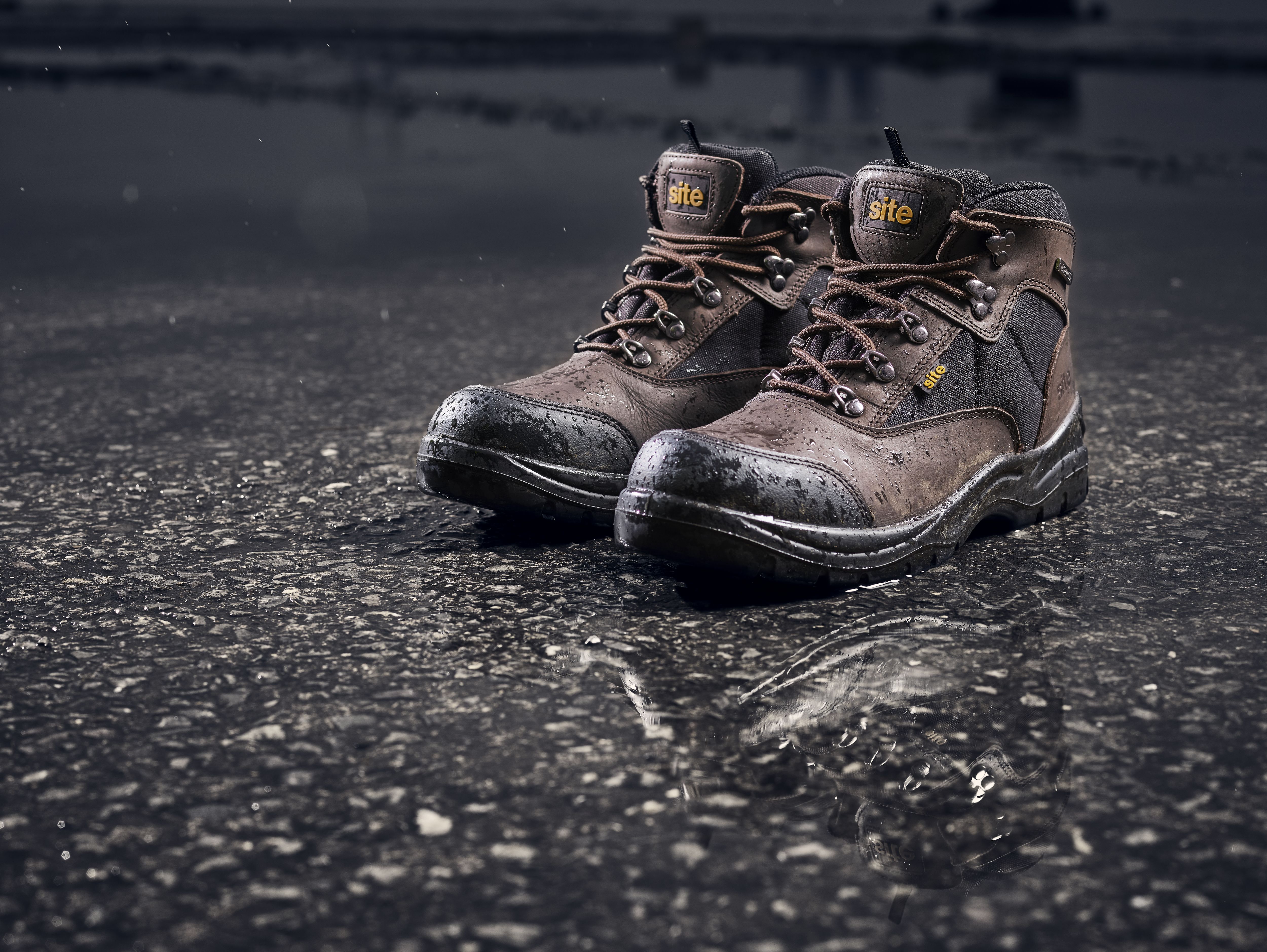 Site Onyx Men's Brown Safety boots, Size 9
