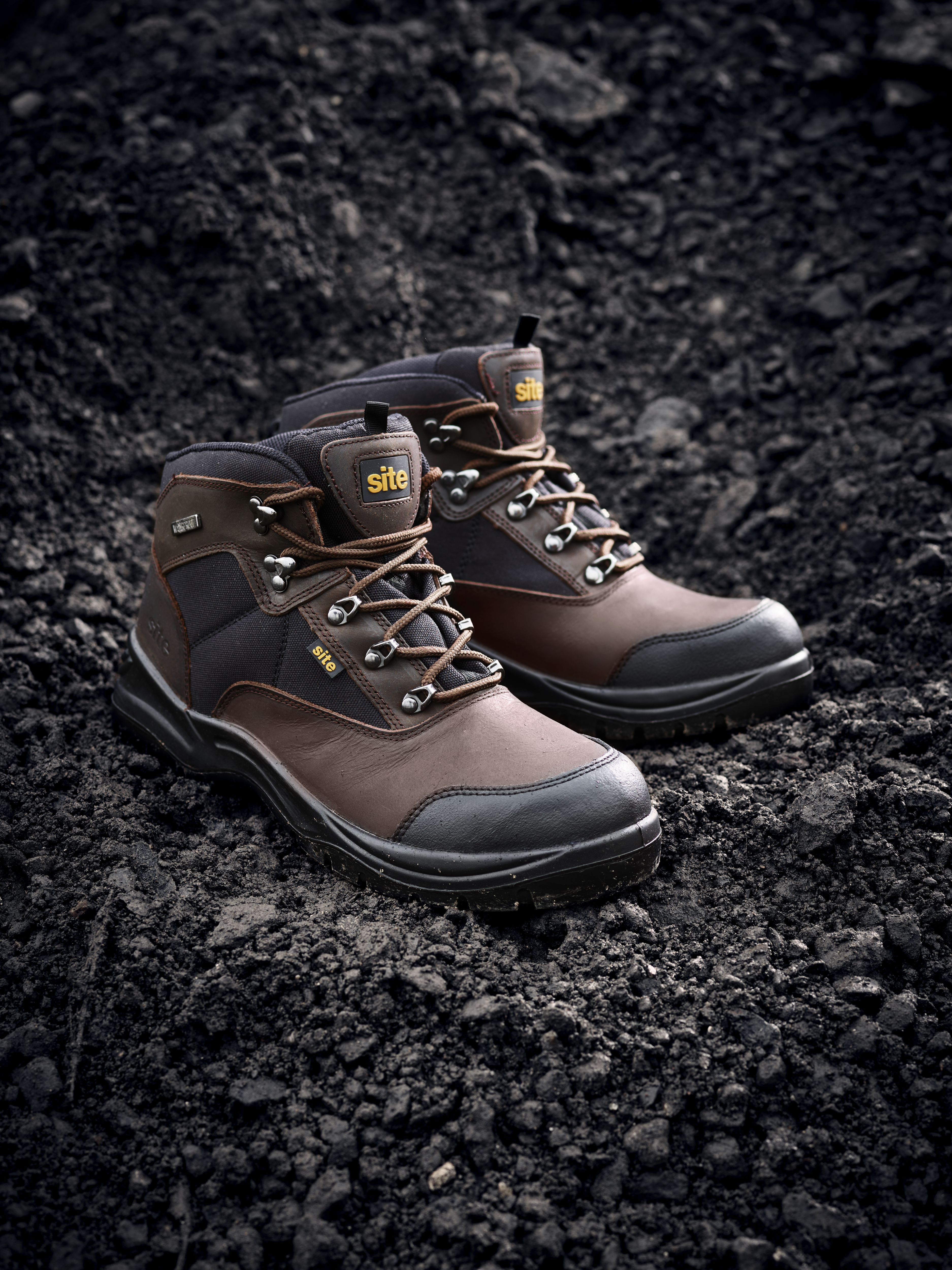 Site Onyx Men's Brown Safety boots, Size 9