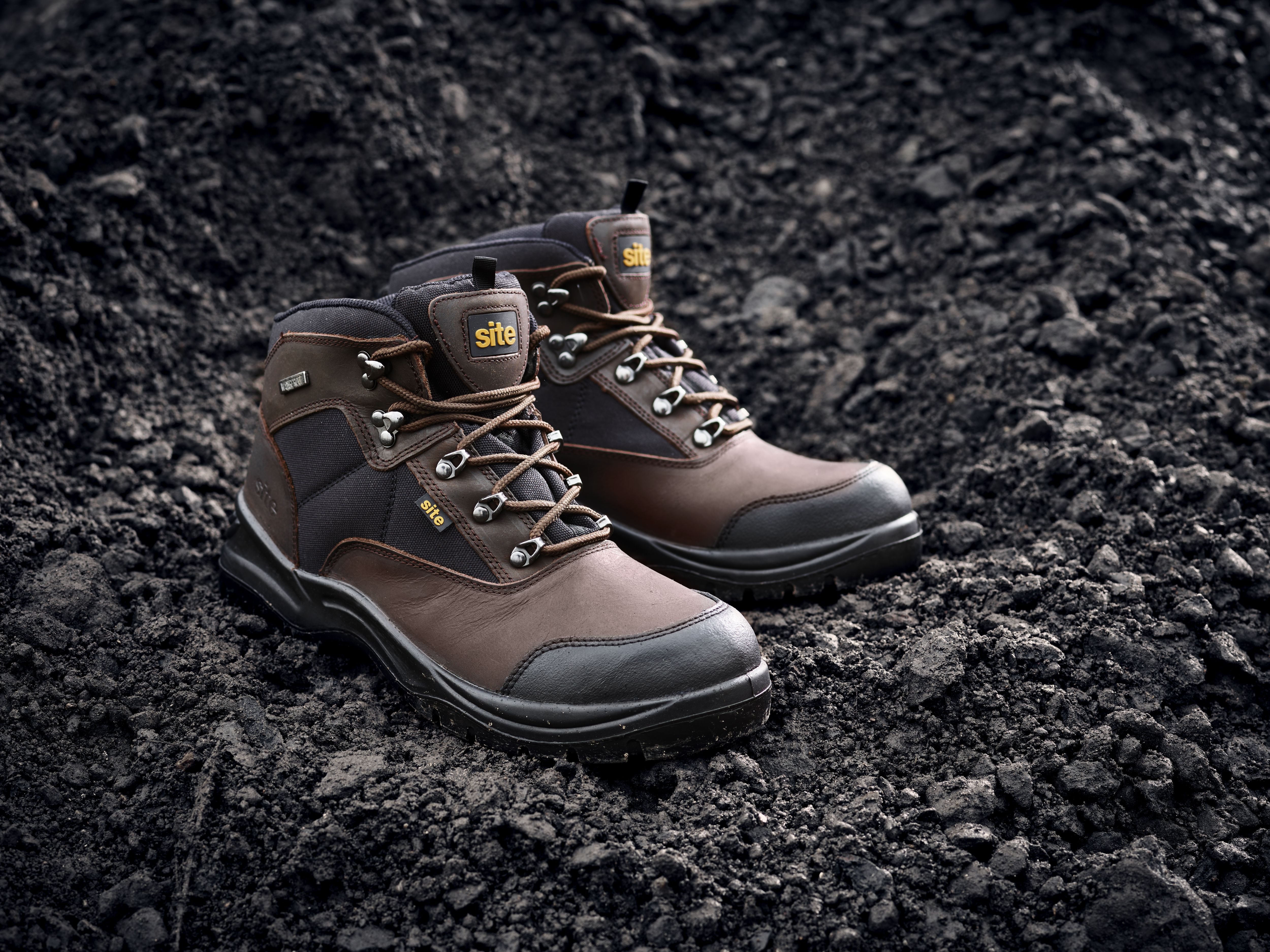 Site Onyx Men's Brown Safety boots, Size 9