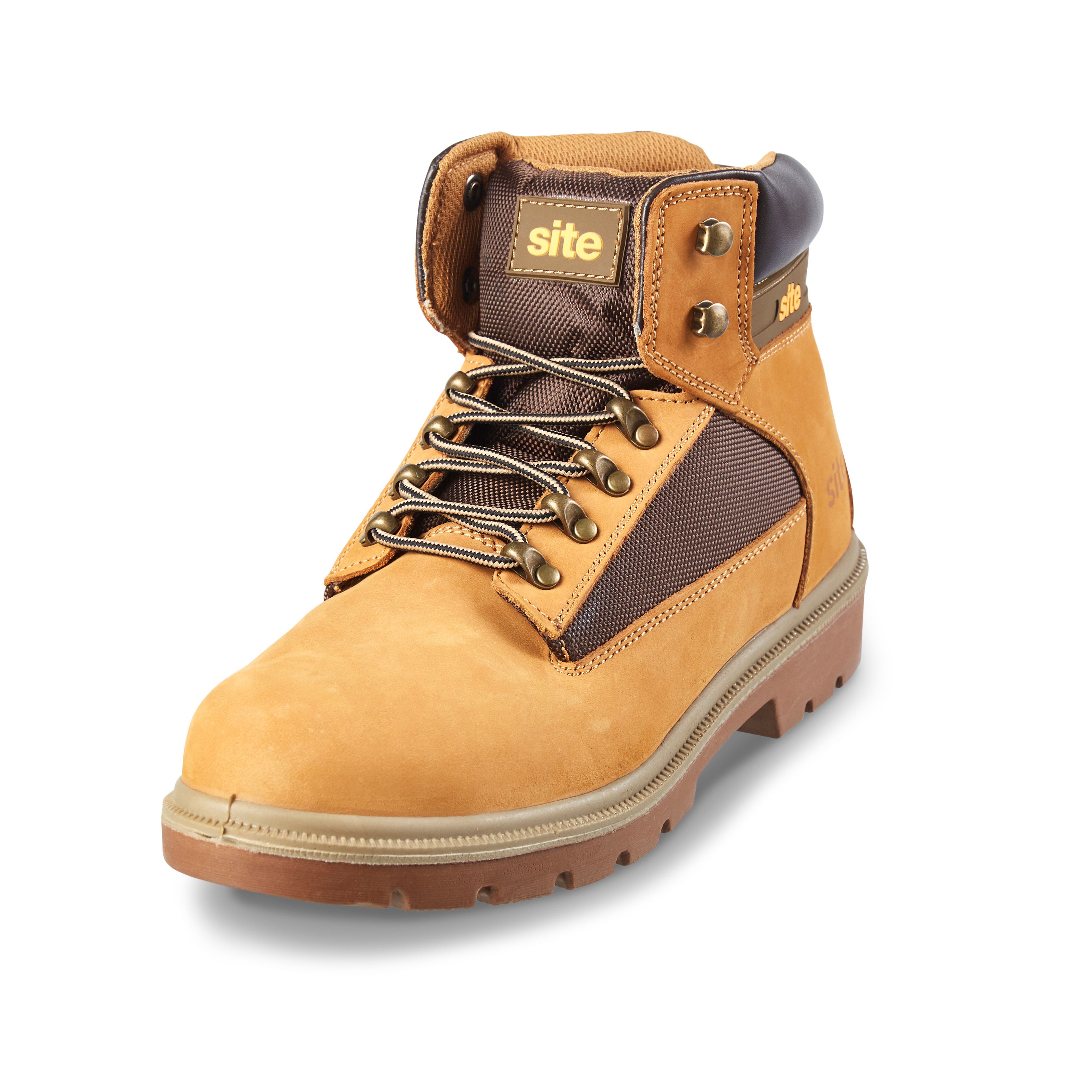 Site Quartz Men's Honey Safety boots, Size 9 DIY at B&Q