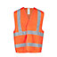 Site Rushton Orange Hi-vis waistcoat, Large/X Large