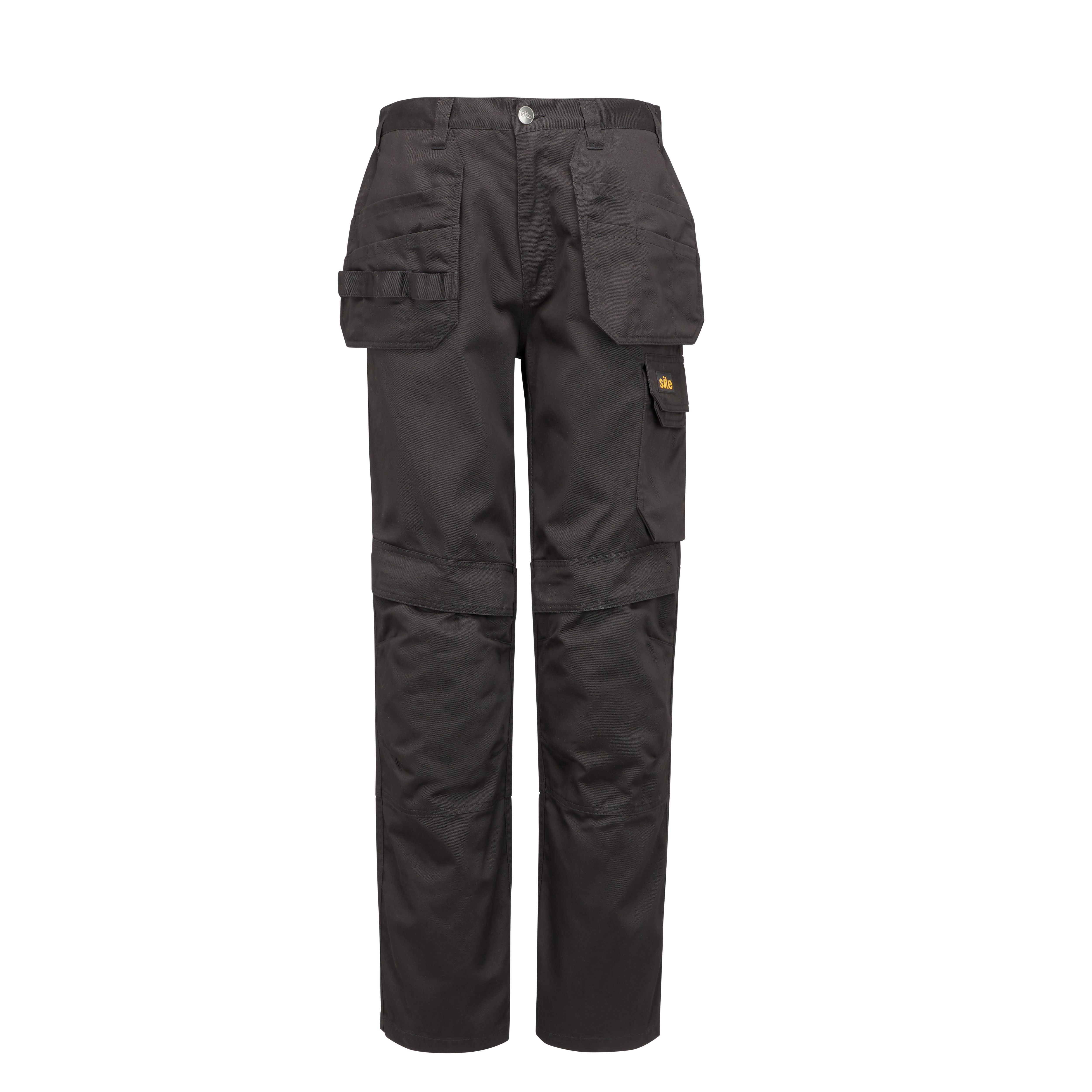 Arco Responsible Men’s Black Cargo Trousers with Kneepad Pockets