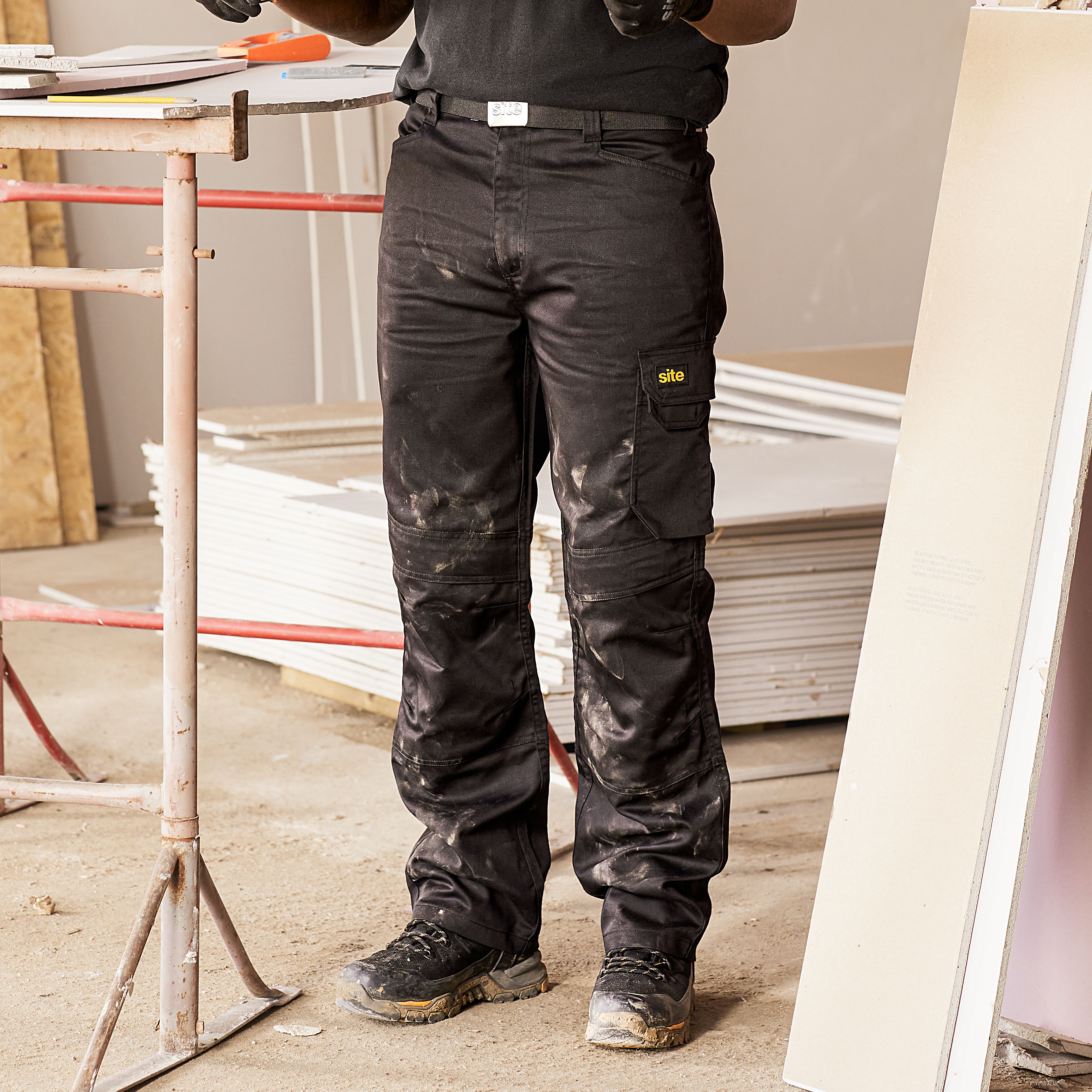 Site Sember Black Men's Multi-pocket trousers, W36