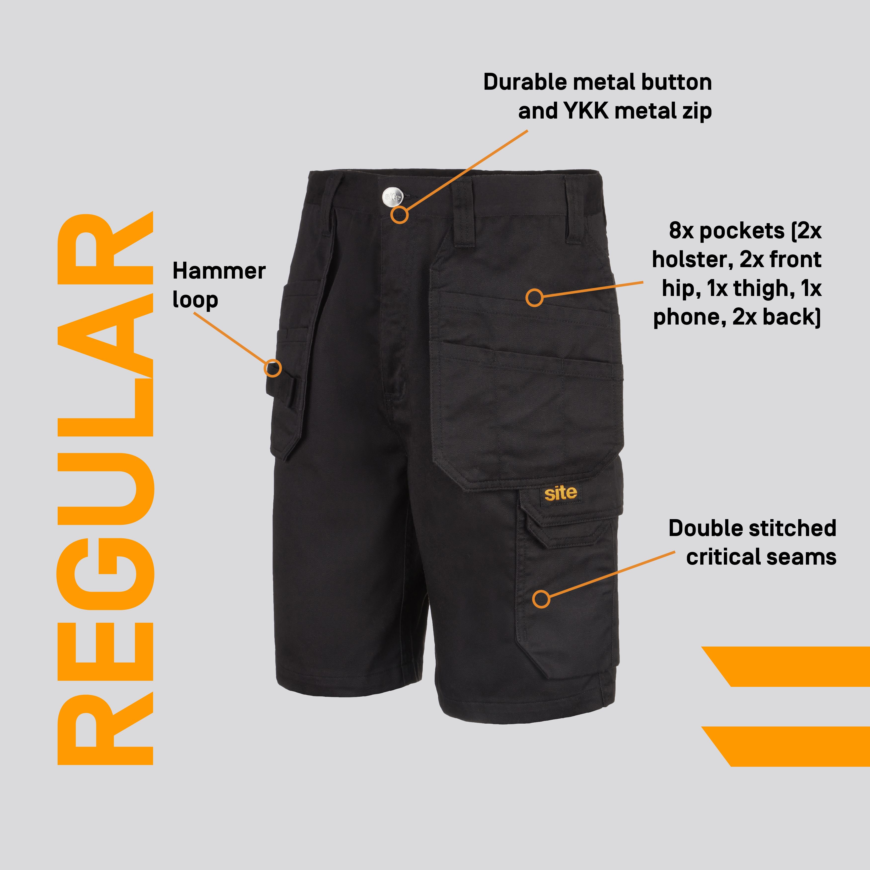 Site Sember Black Men's Shorts W32