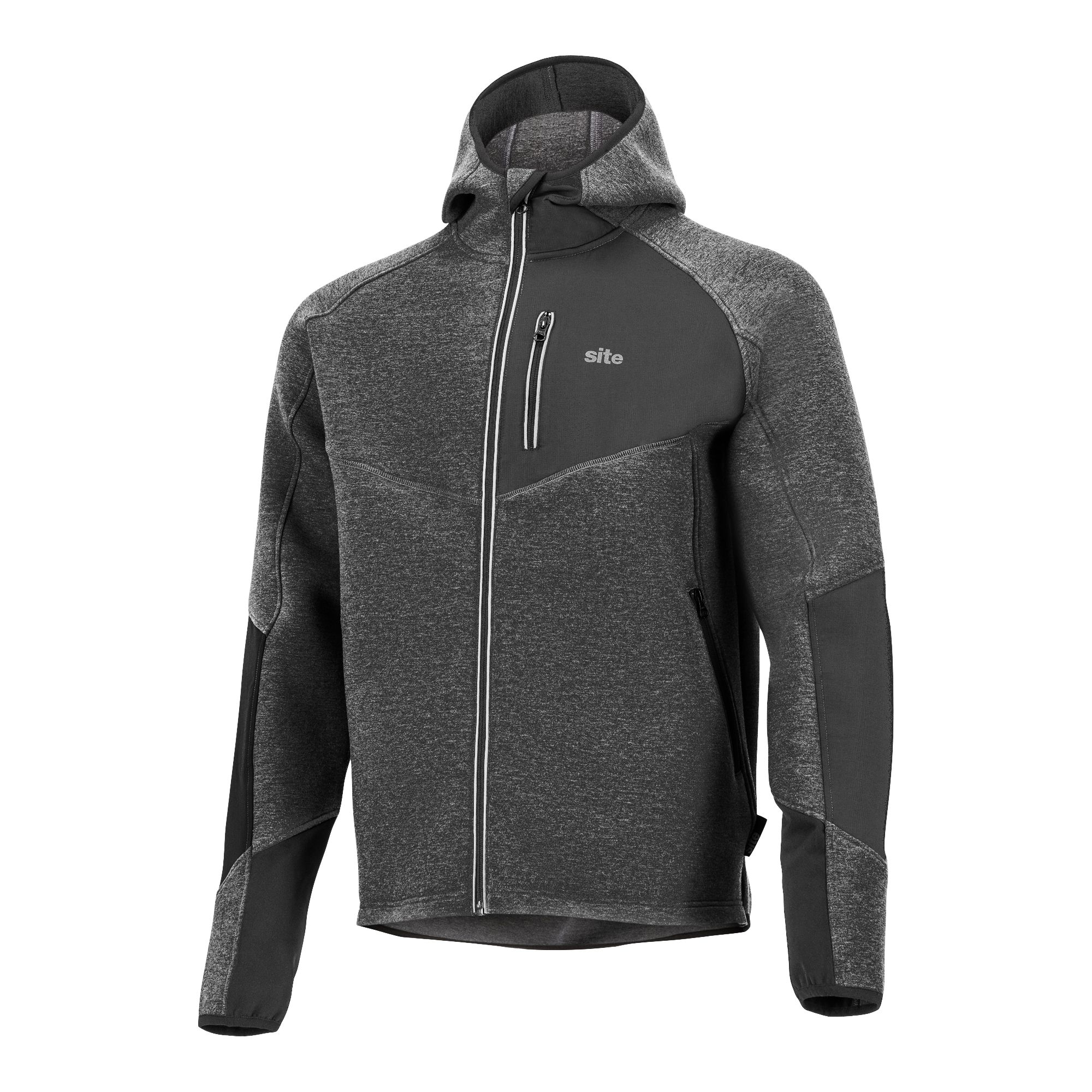 Site Suter Grey & black Men's Hooded sweatshirt Medium