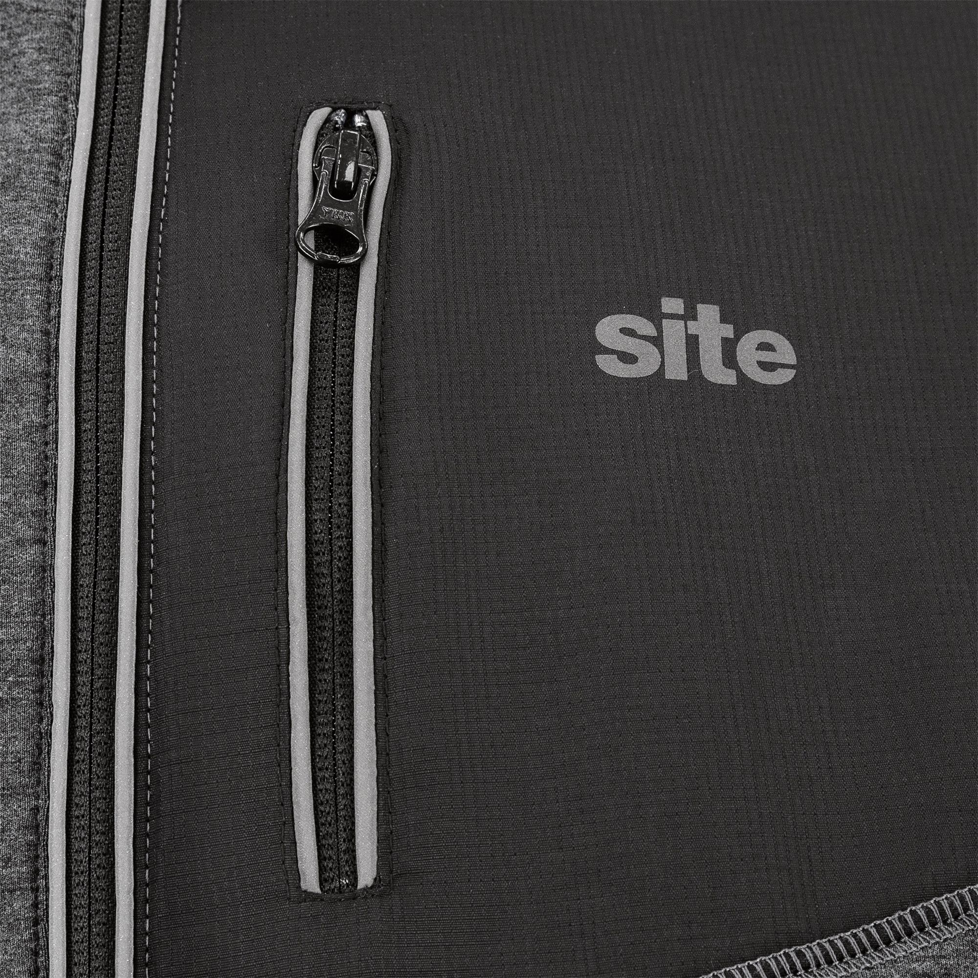 Site Suter Grey & black Men's Hooded sweatshirt Medium