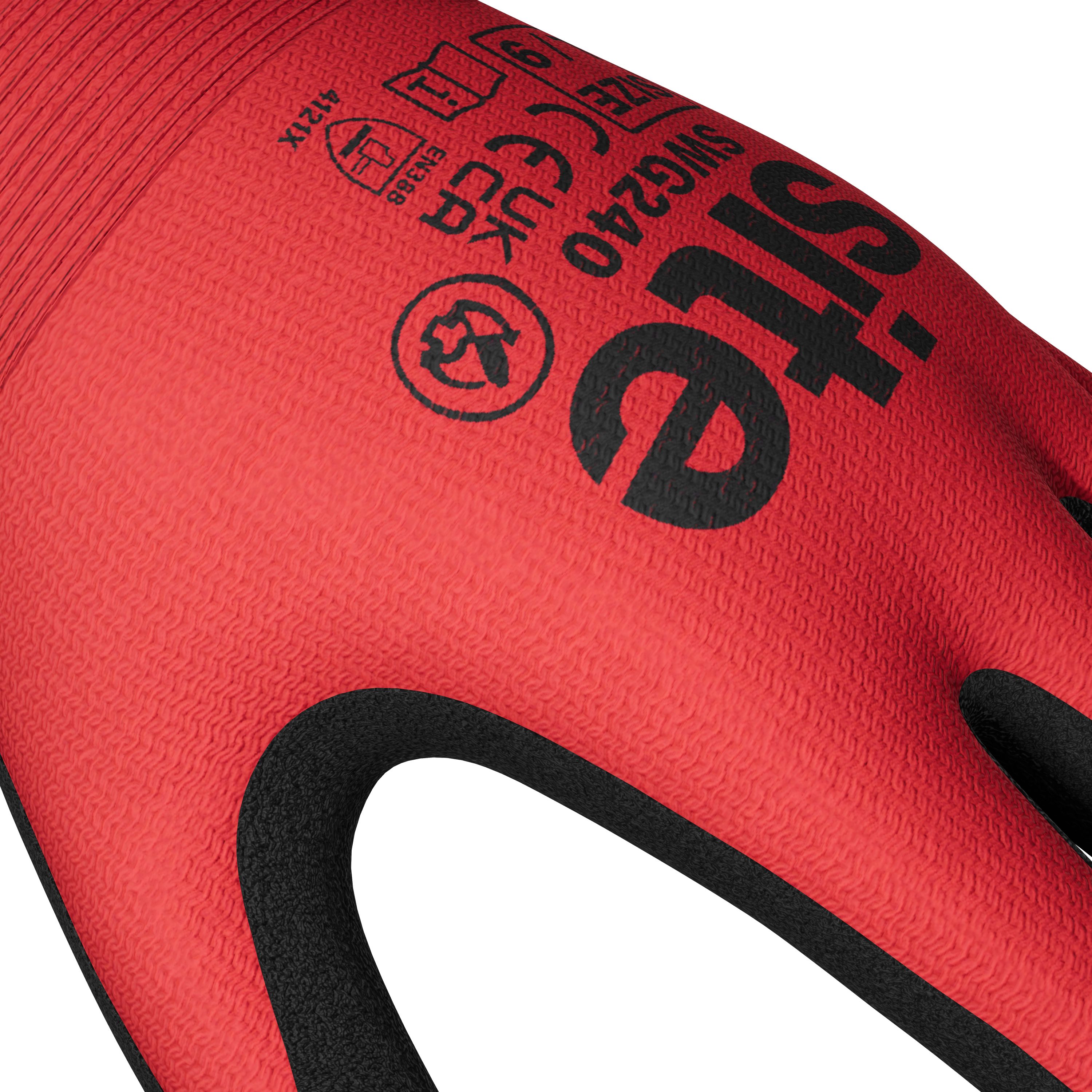 Site Synthetic Red & black General handling gloves, X Large