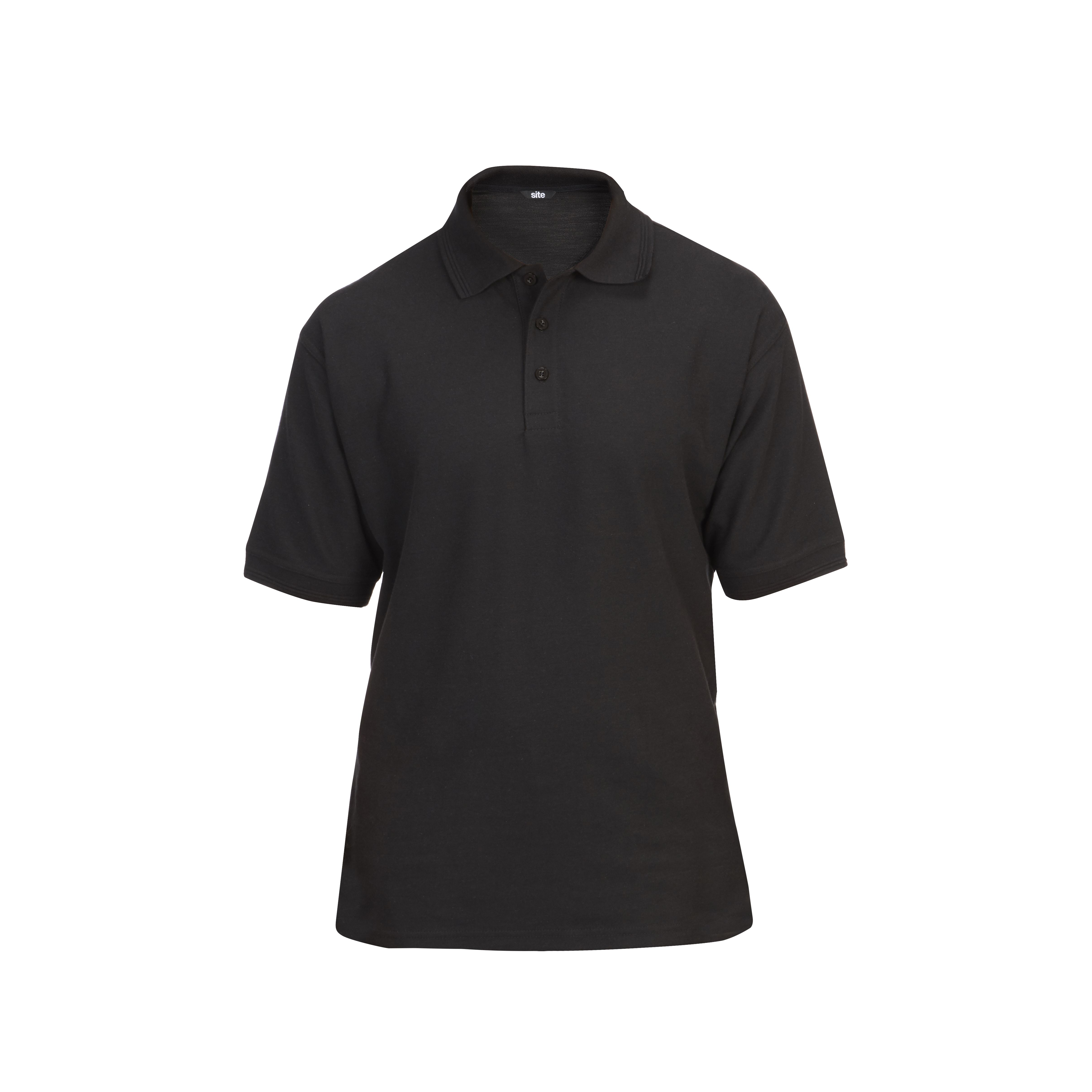 Site Tanneron Black Men's Polo shirt Medium | DIY at B&Q