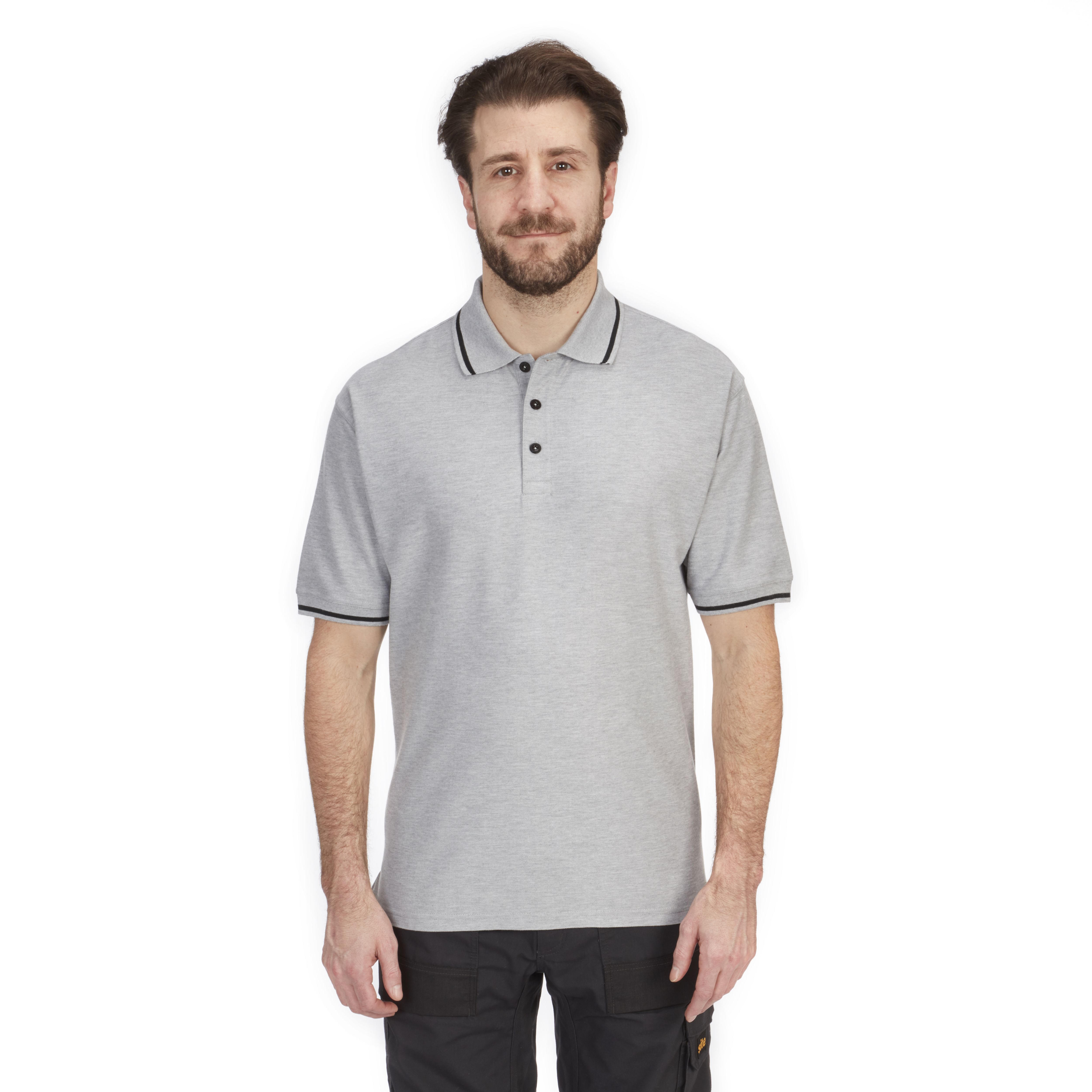 Site Tanneron Grey melange Men's Polo shirt X Large