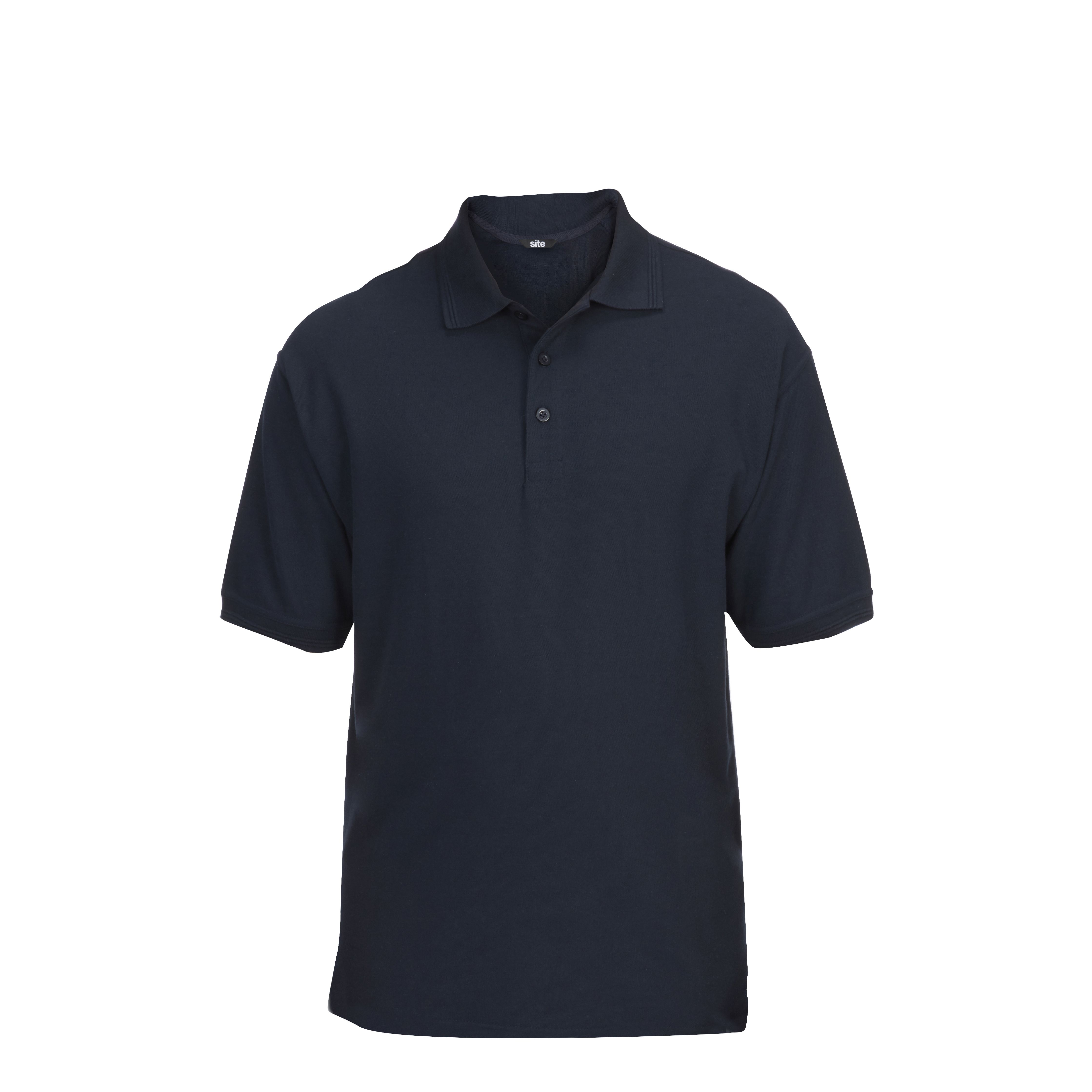 Site Tanneron Navy blue Men's Polo shirt X Large | DIY at B&Q