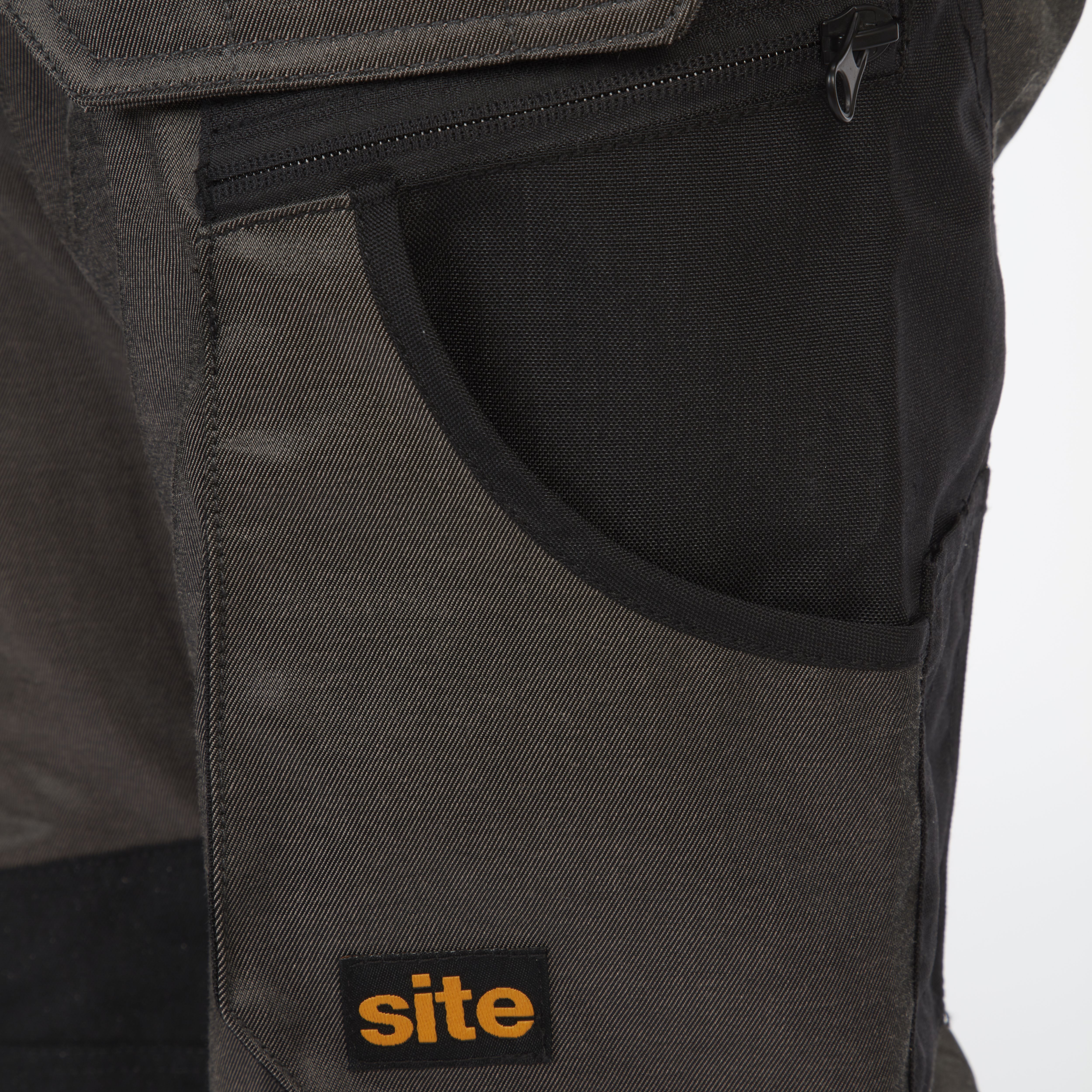 Site Tanuki Black & grey Trousers, W32" L32"