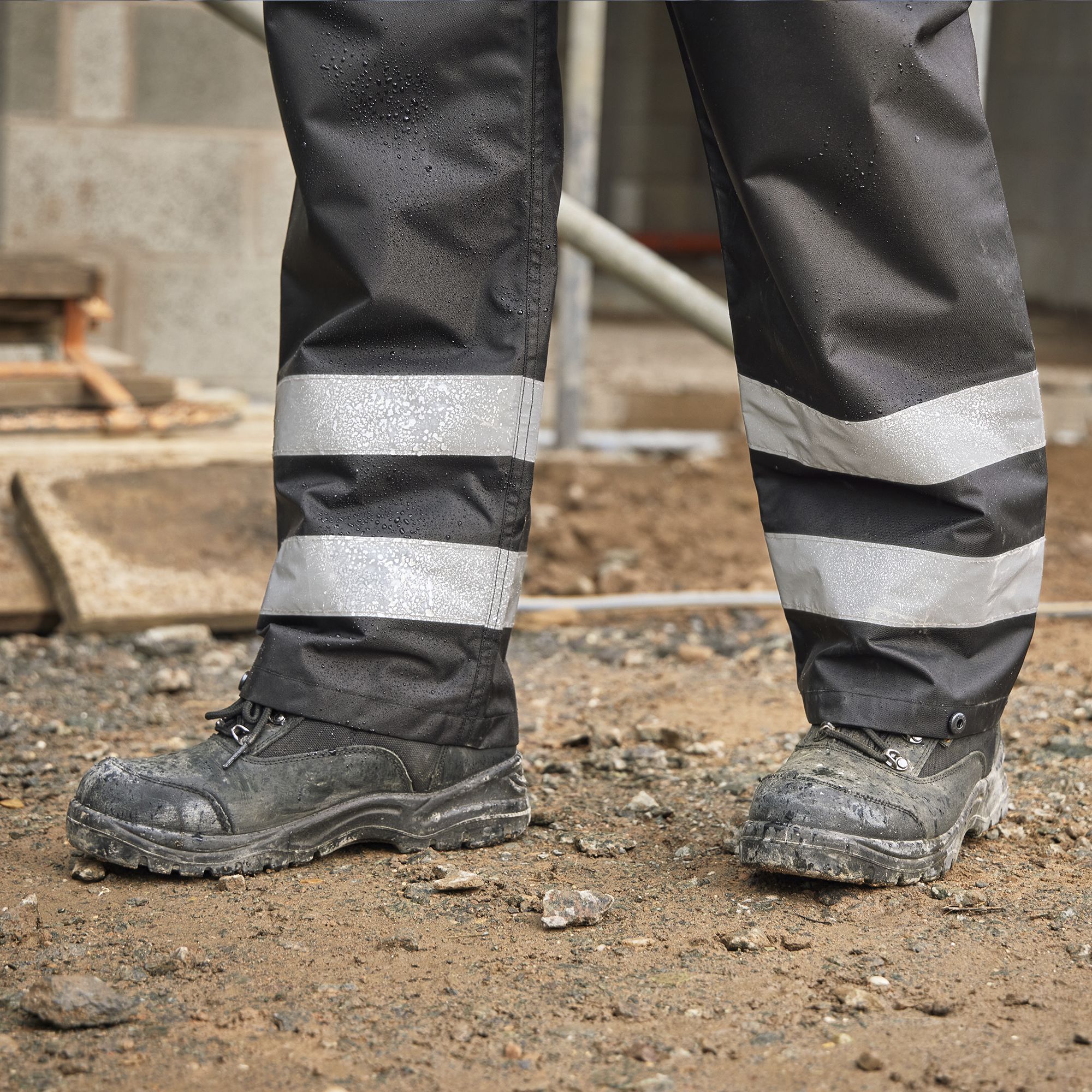 Site Wallinger Black Waterproof Trousers Large - 9