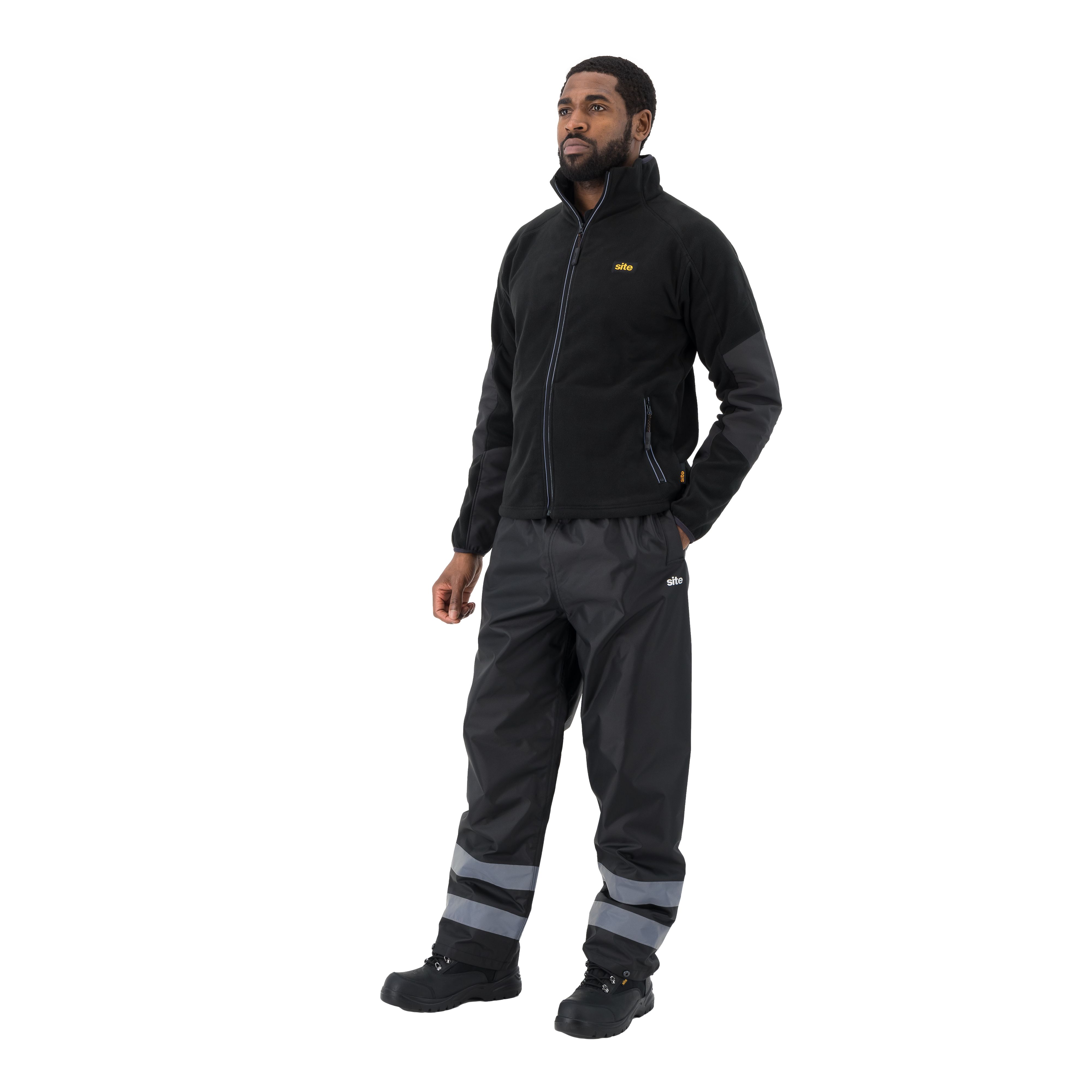 Site Wallinger Black Waterproof Trousers Large - 5