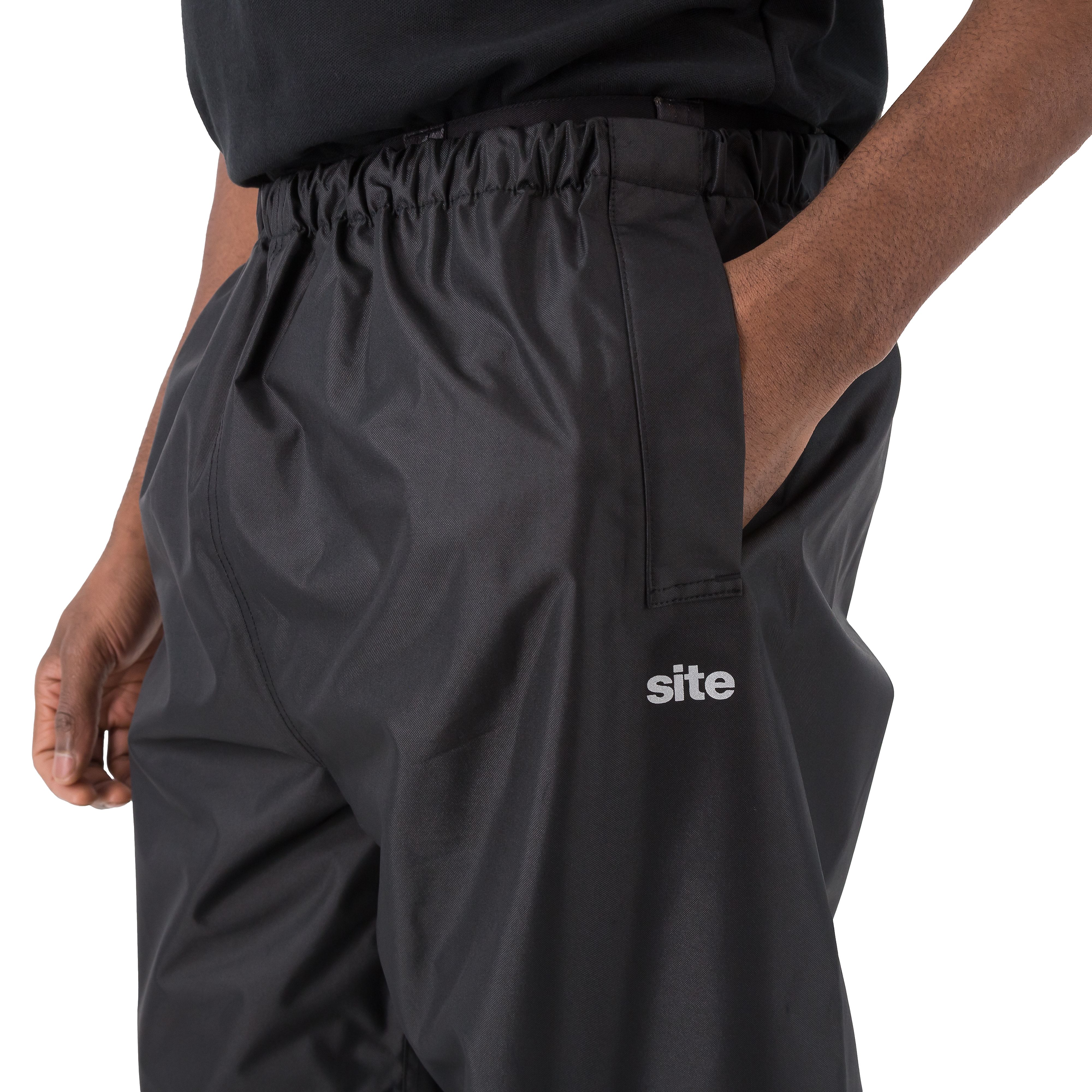 Site Wallinger Black Waterproof Trousers Large - 6