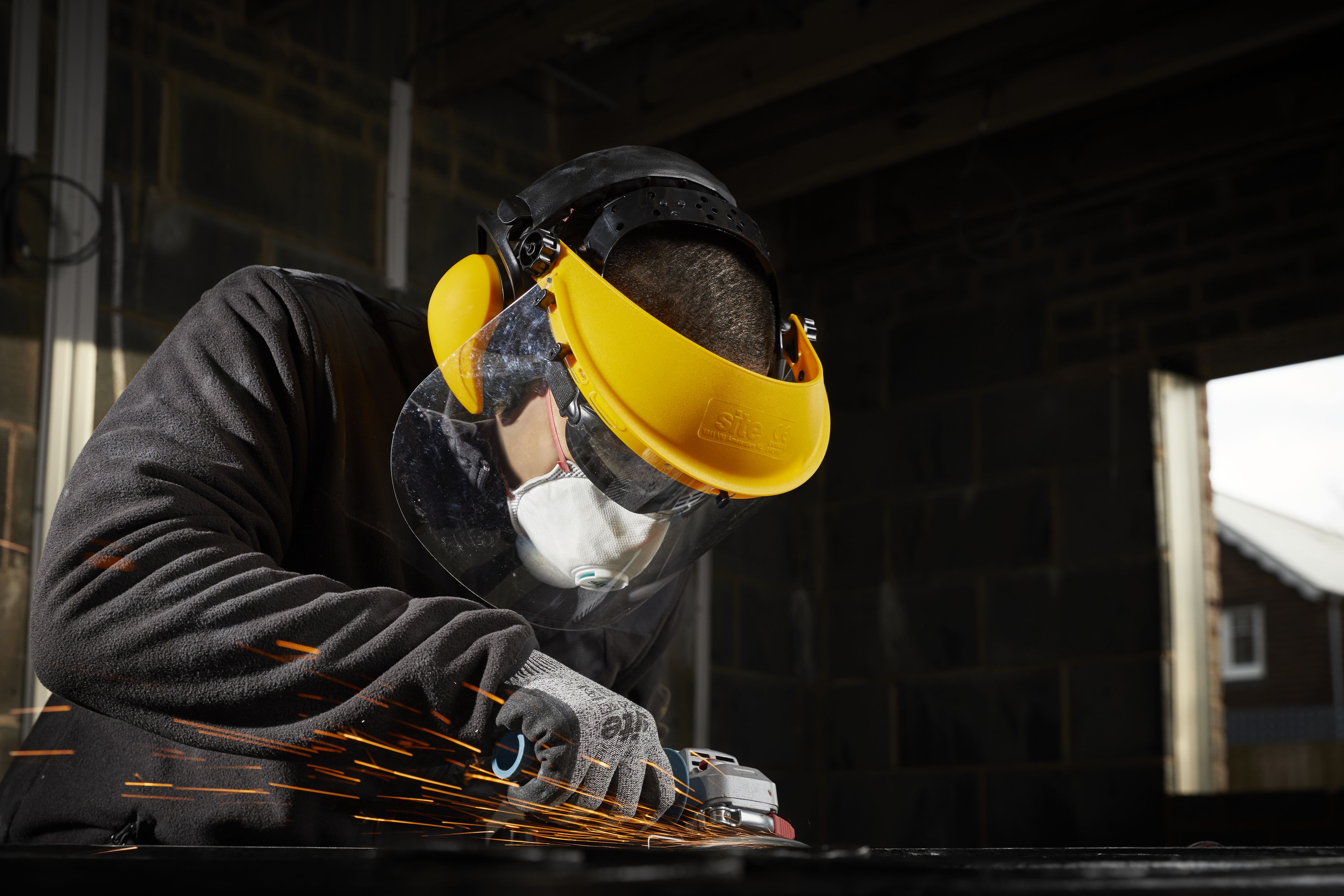 Site Yellow Polycarbonate (PC) & polypropylene (PP) Face shield & guard