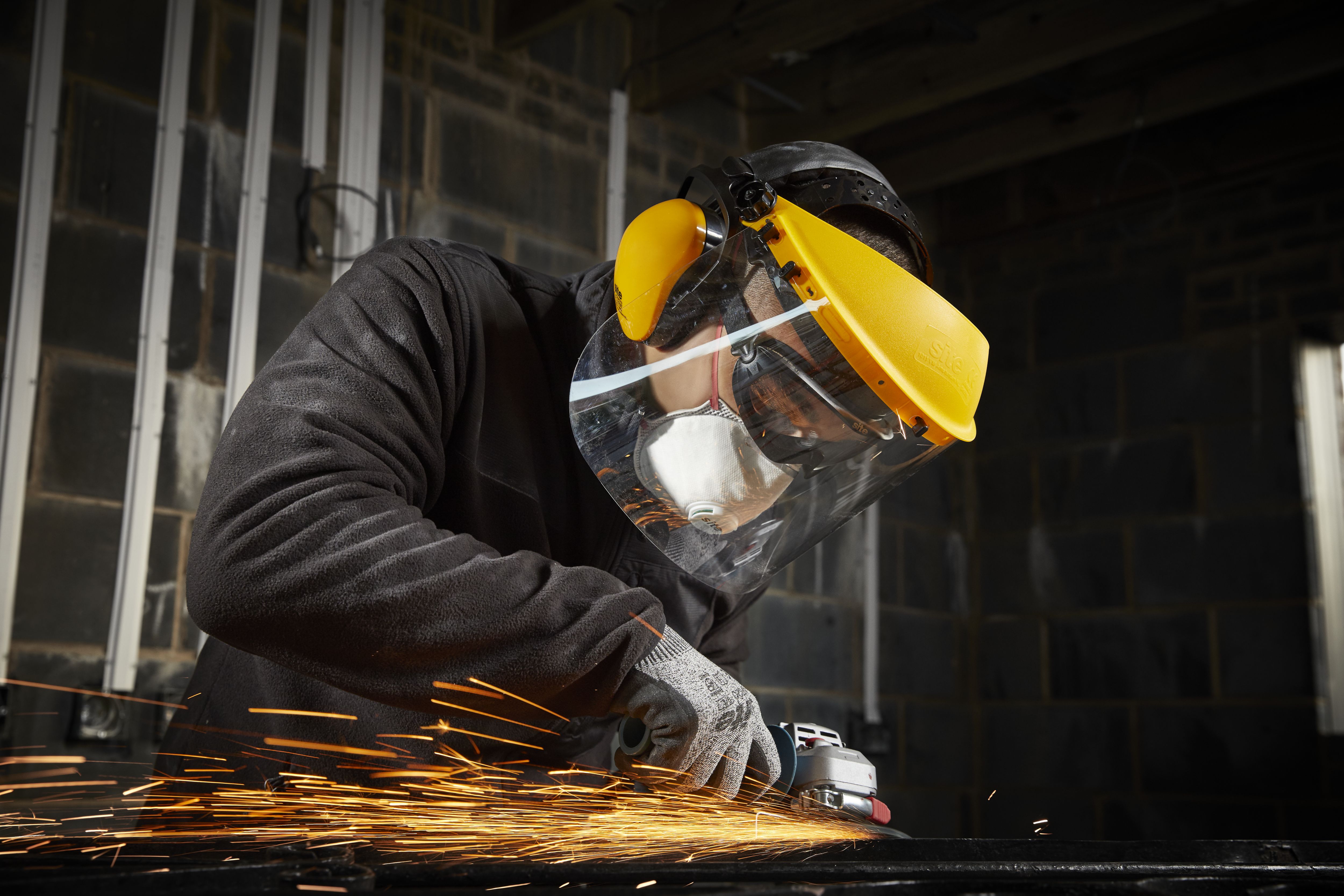 Site Yellow Polycarbonate (PC) & polypropylene (PP) Face shield & guard