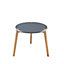 Siva Matt dark grey & natural Side table (H)39cm (W)45cm