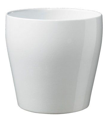 SK Brushed White Ceramic Plant pot (Dia) 32cm