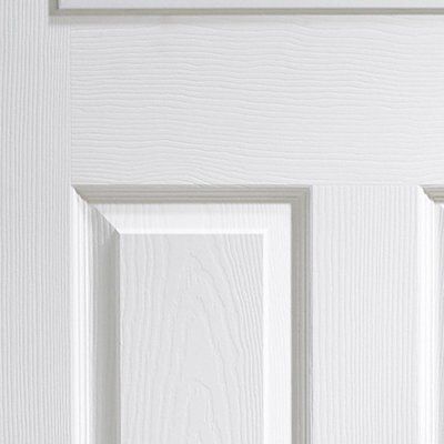 SKIP18C 6 PANEL PAINTED GLZD DOOR 2040X7