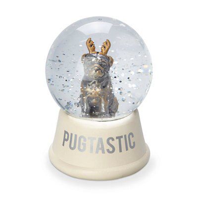 Pug snow shop globe