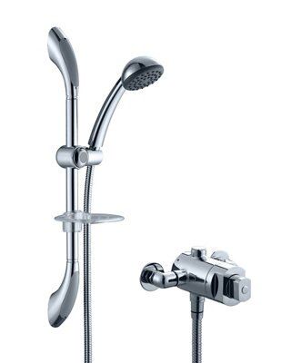 Mixer shower (example). This picture shows a thermostatic mixer