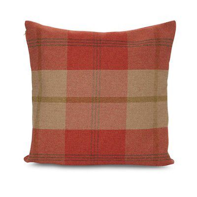 SKIP18C WOVEN CHECK CUSHION 45X45 ORANGE