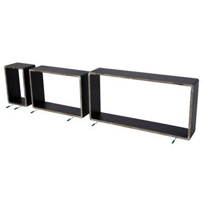 SKIP19A -FORM BLACK RECTANGLE SHELF 2 PA