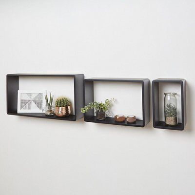 SKIP19A -FORM BLACK RECTANGLE SHELF 2 PA